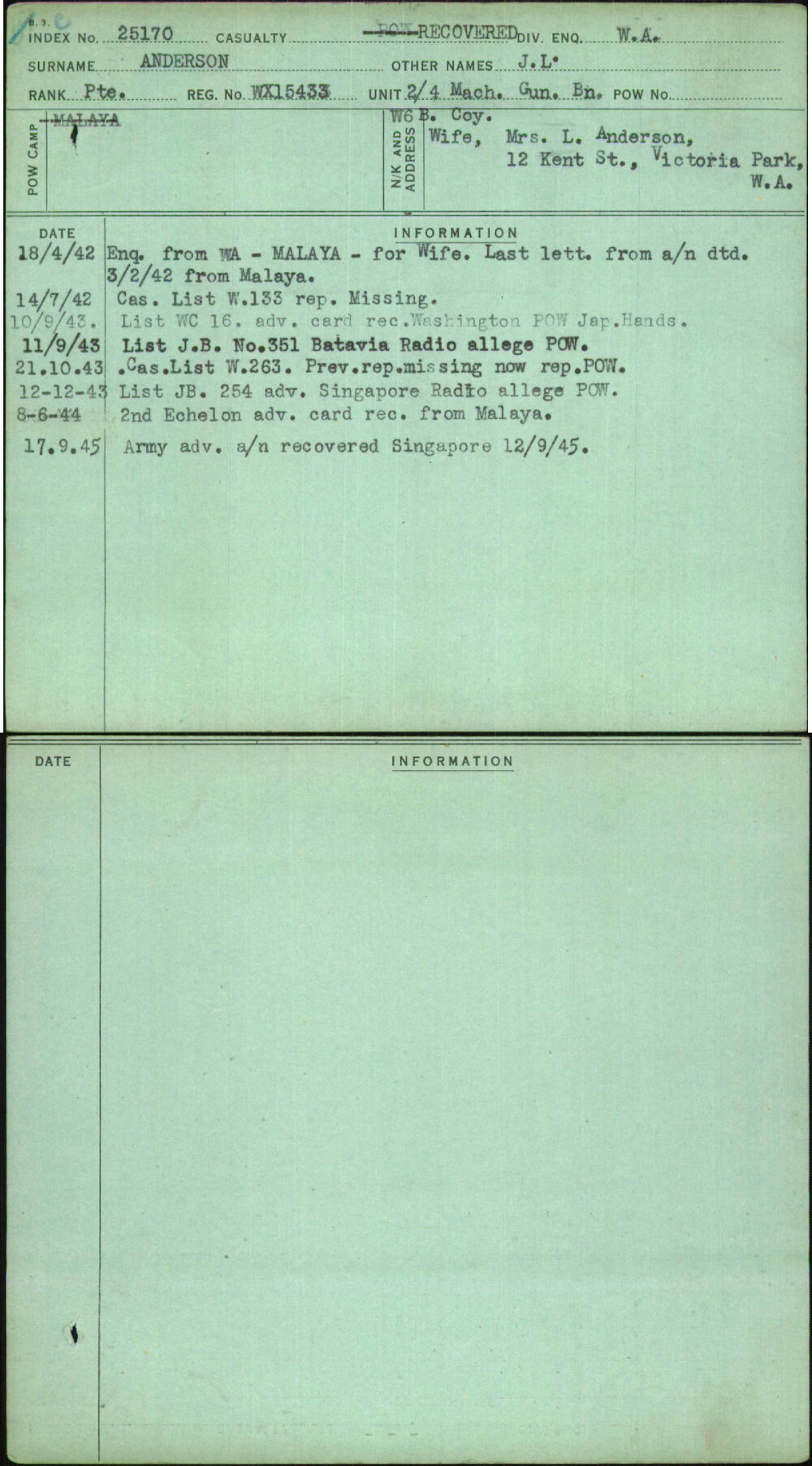 Anderson, J L, WX15433