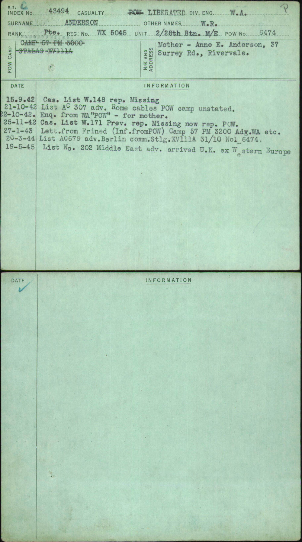 Anderson, W R, WX5045
