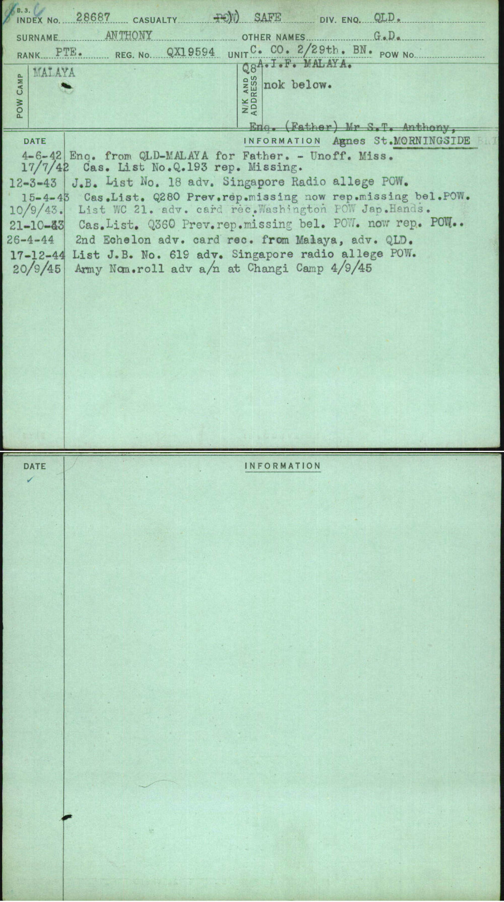 Anthony, G D, QX19594