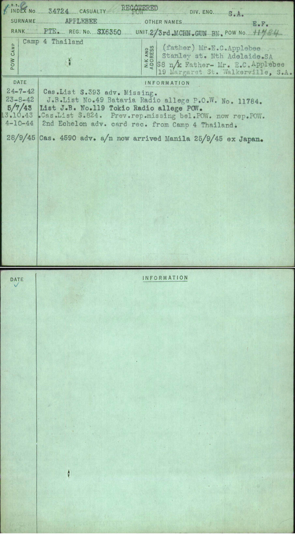 Applebee, E F, SX6350