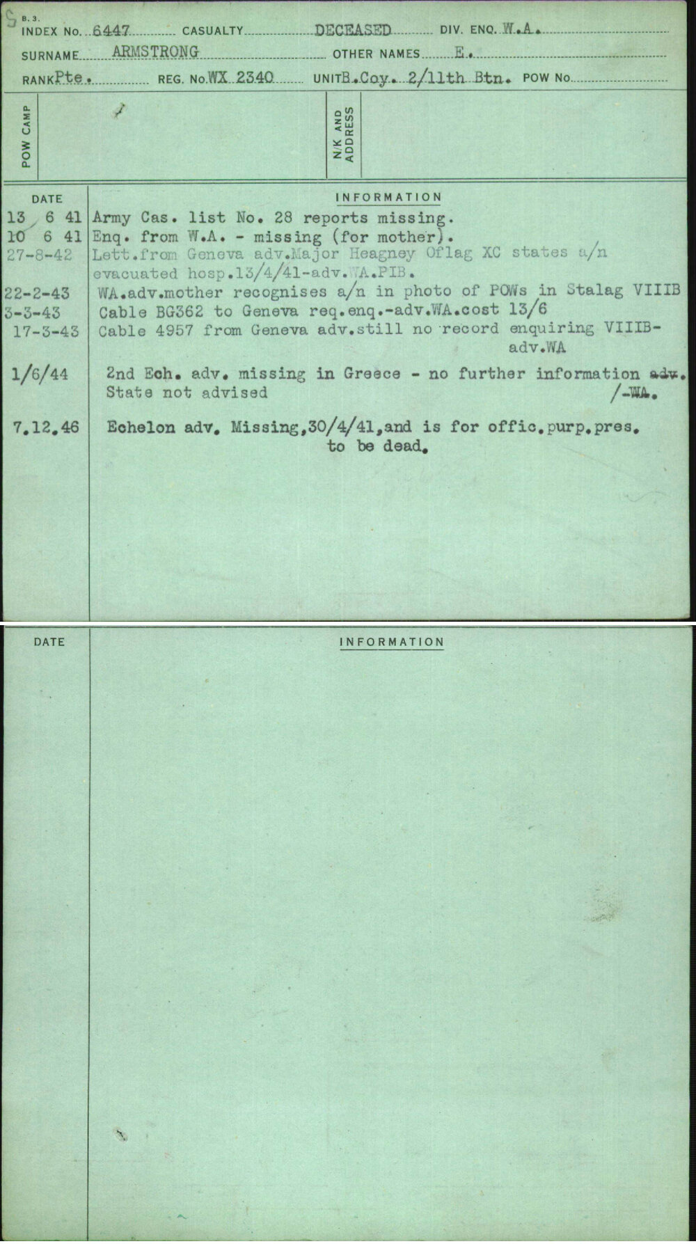 Armstrong, E, WX2340