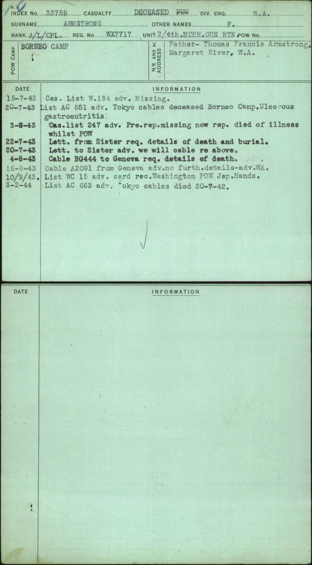 Armstrong, F, WX7717