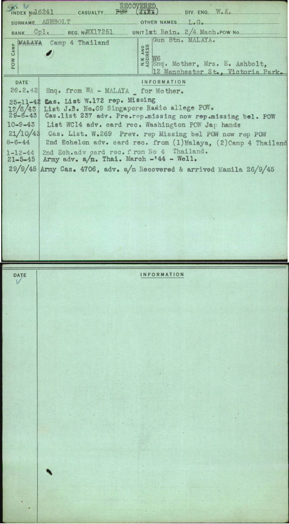 Ashbolt, L G, WX17251