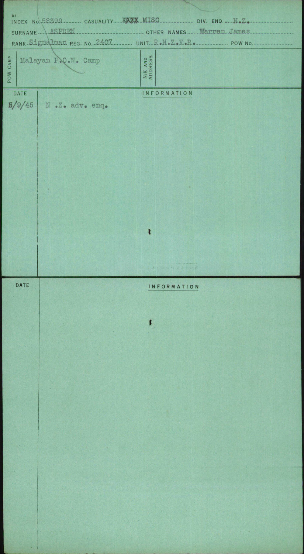 Aspden, Warren James, 2407