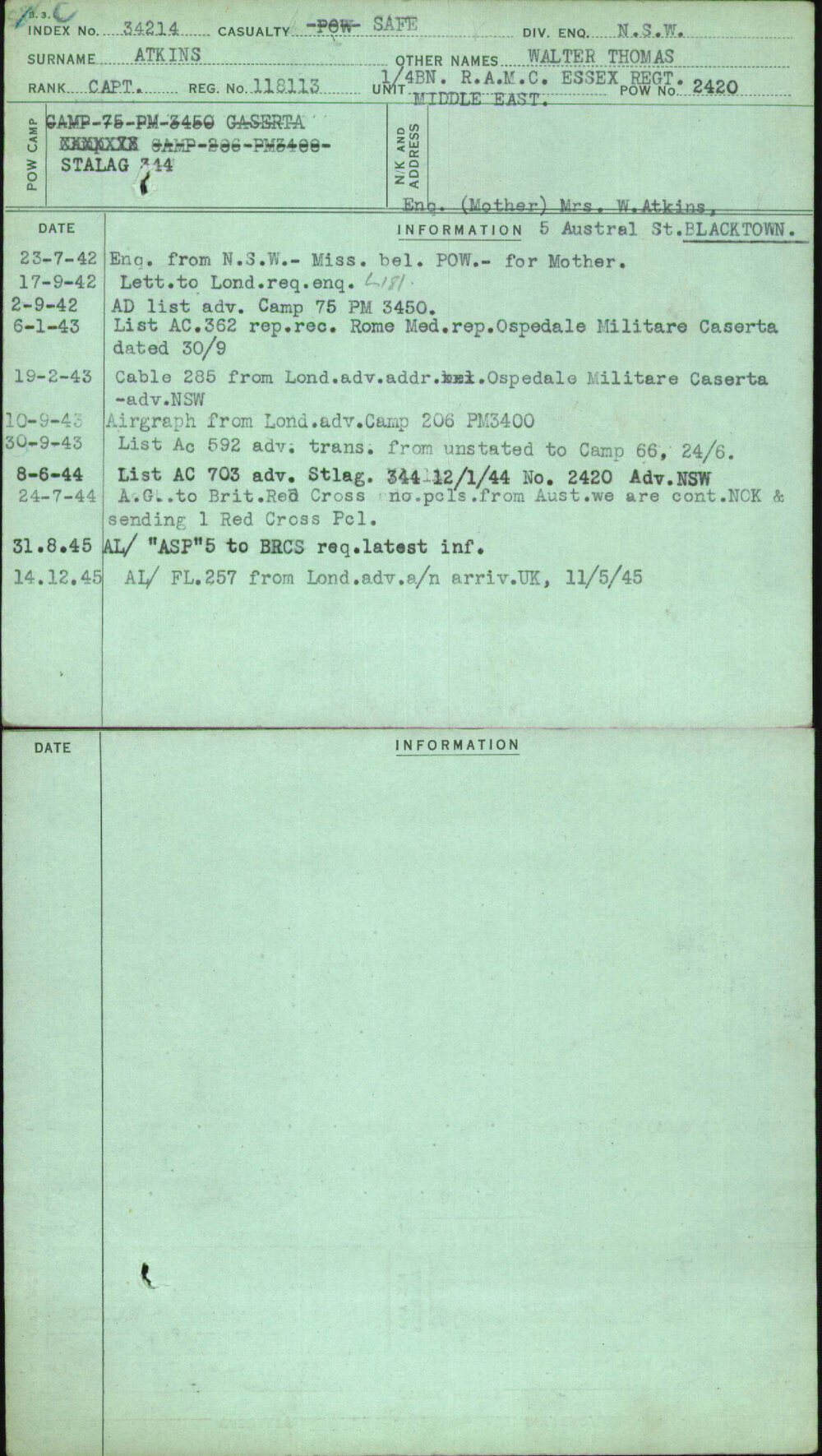 Atkins, Walter Thomas, 118113