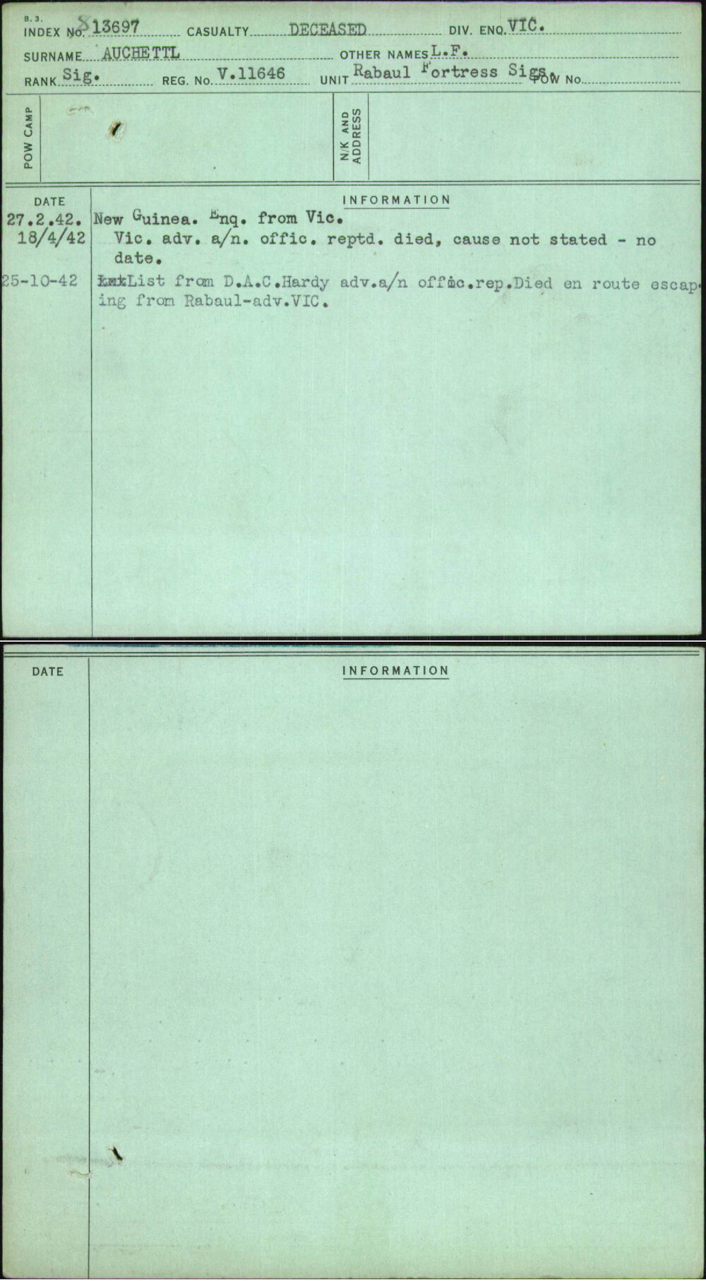 Auchettl, L F, V11646