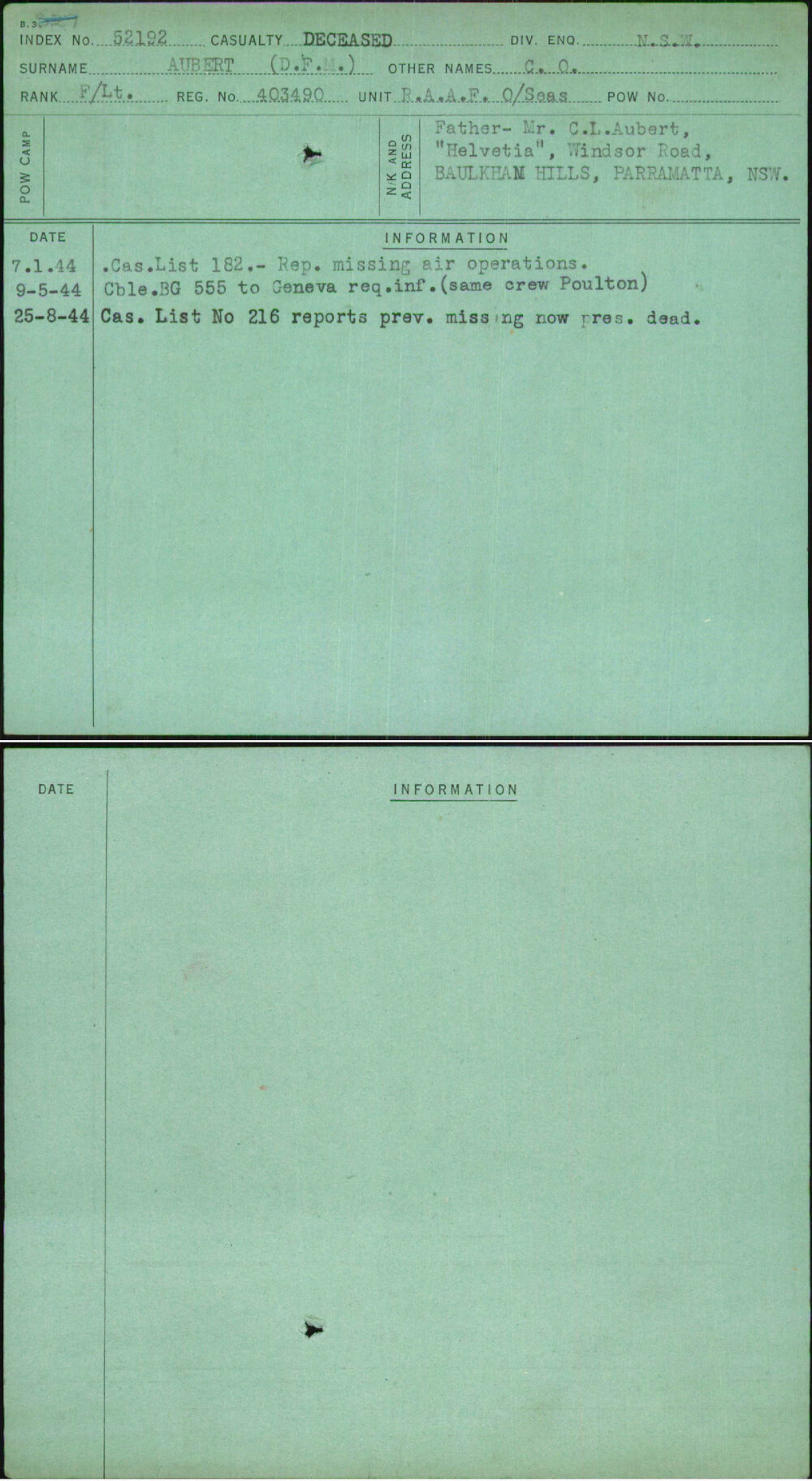 Aubert (Dfm), C O, 403490