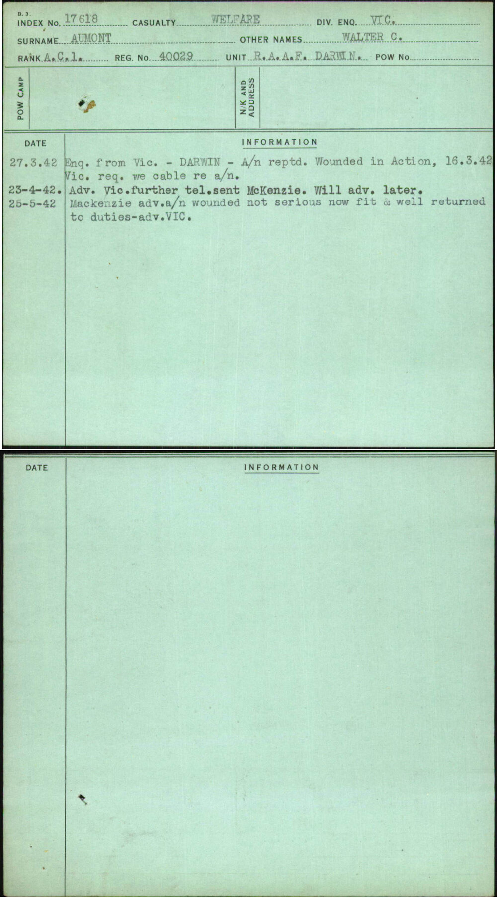 Aumont, Walter C, 40029