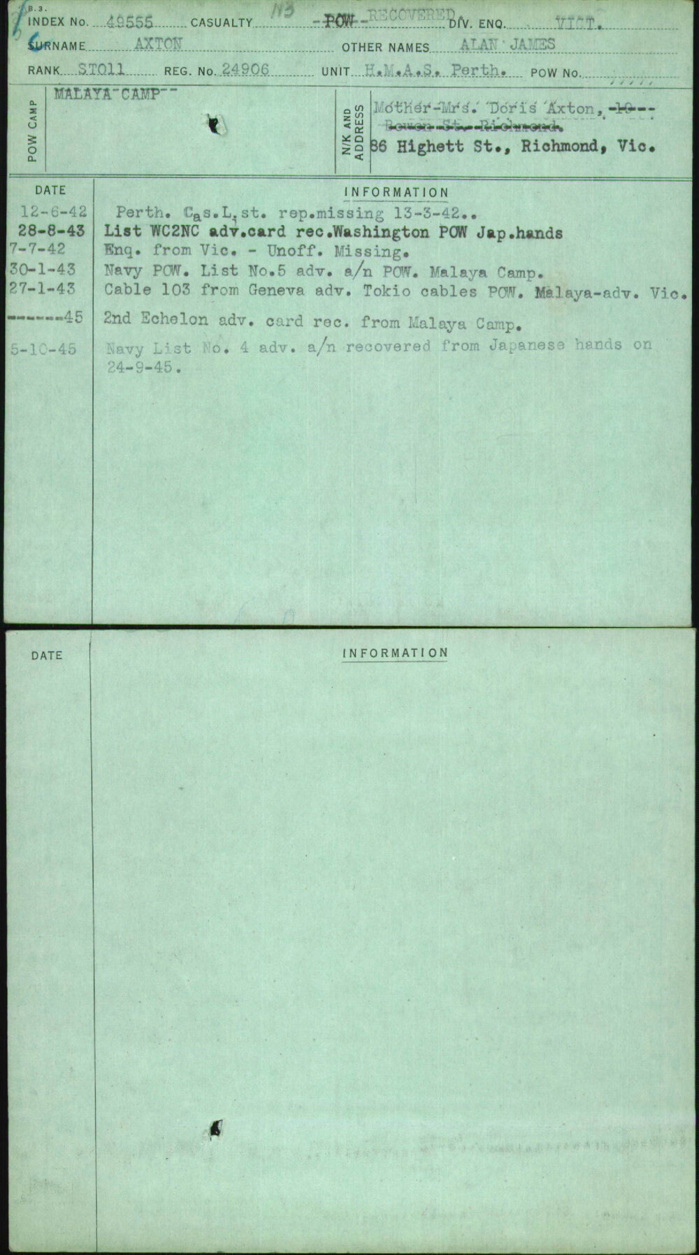 Axton, Alan James, 24906