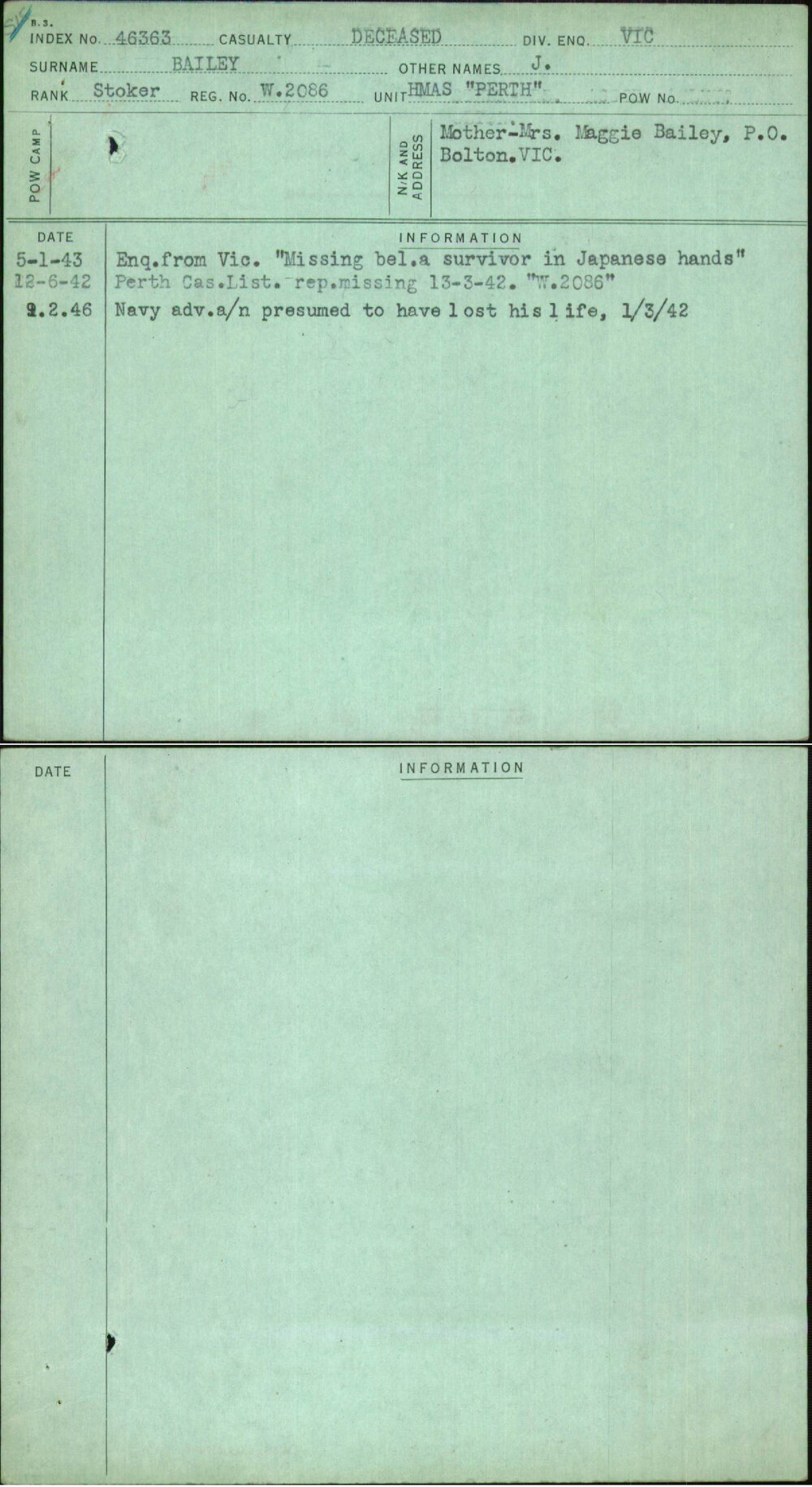 Bailey, J, W2086