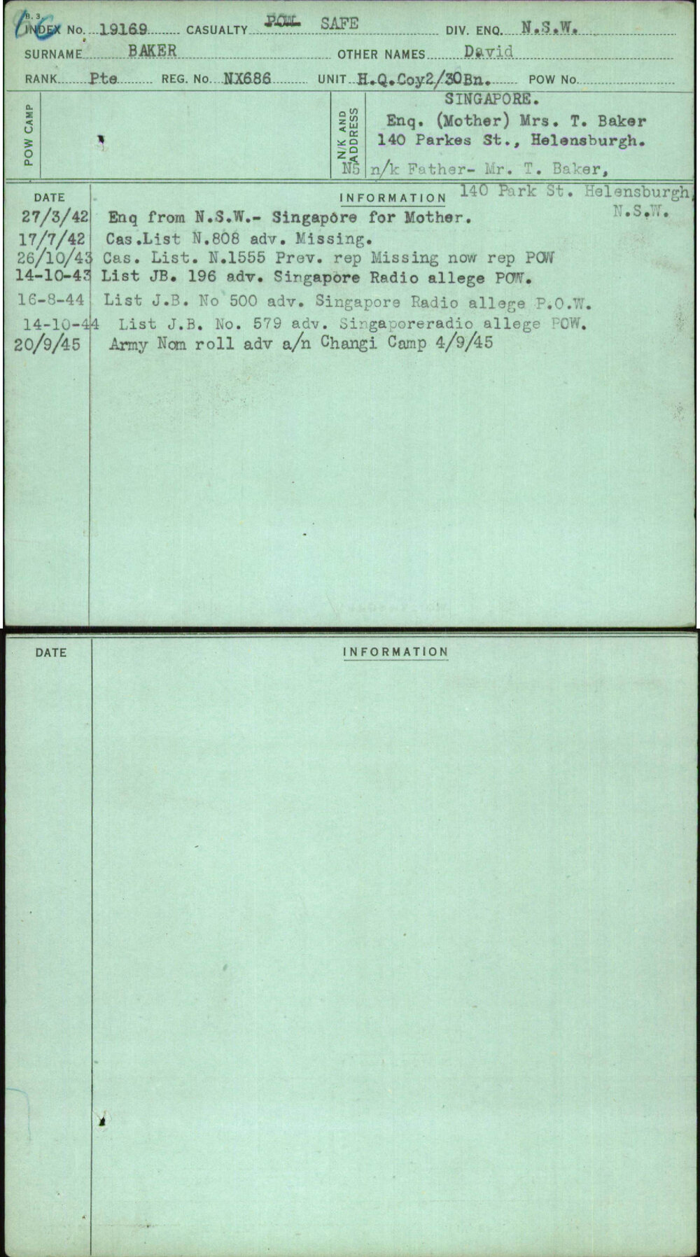 Baker, David, NX686