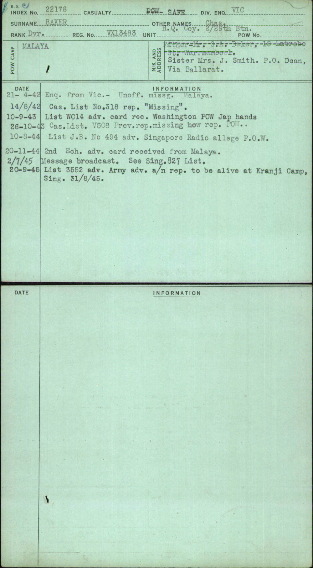 Baker, Chas, VX13483