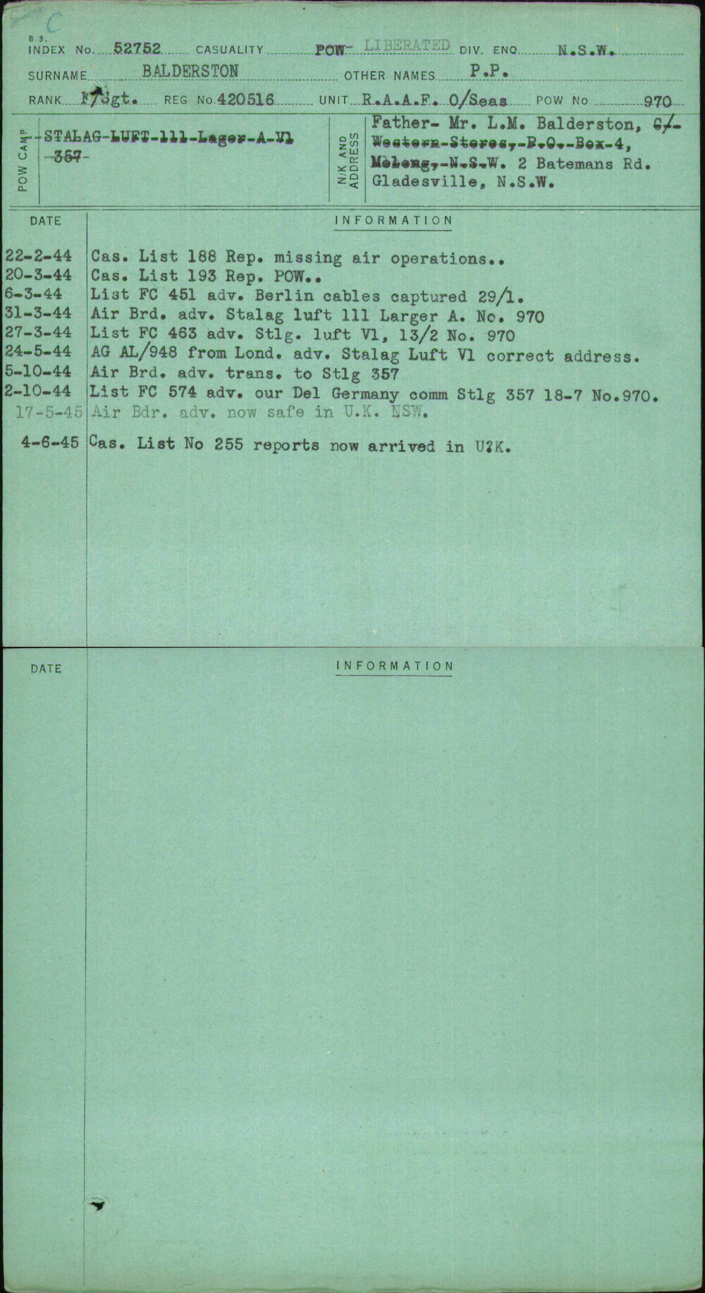 Balderston, P P, 420516