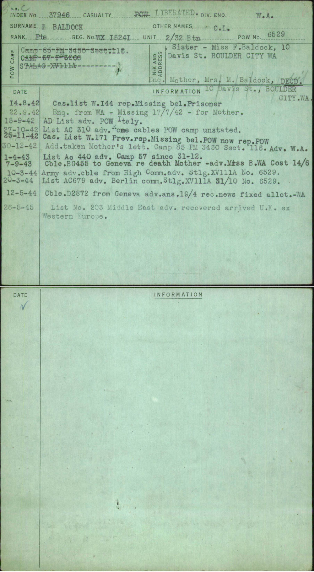 Baldock, C L, WX15241