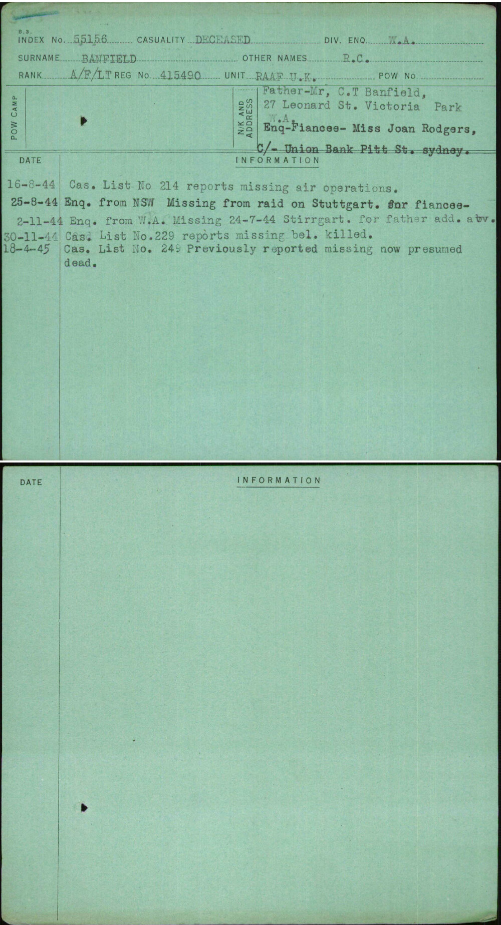 Banfield, R C, 415490