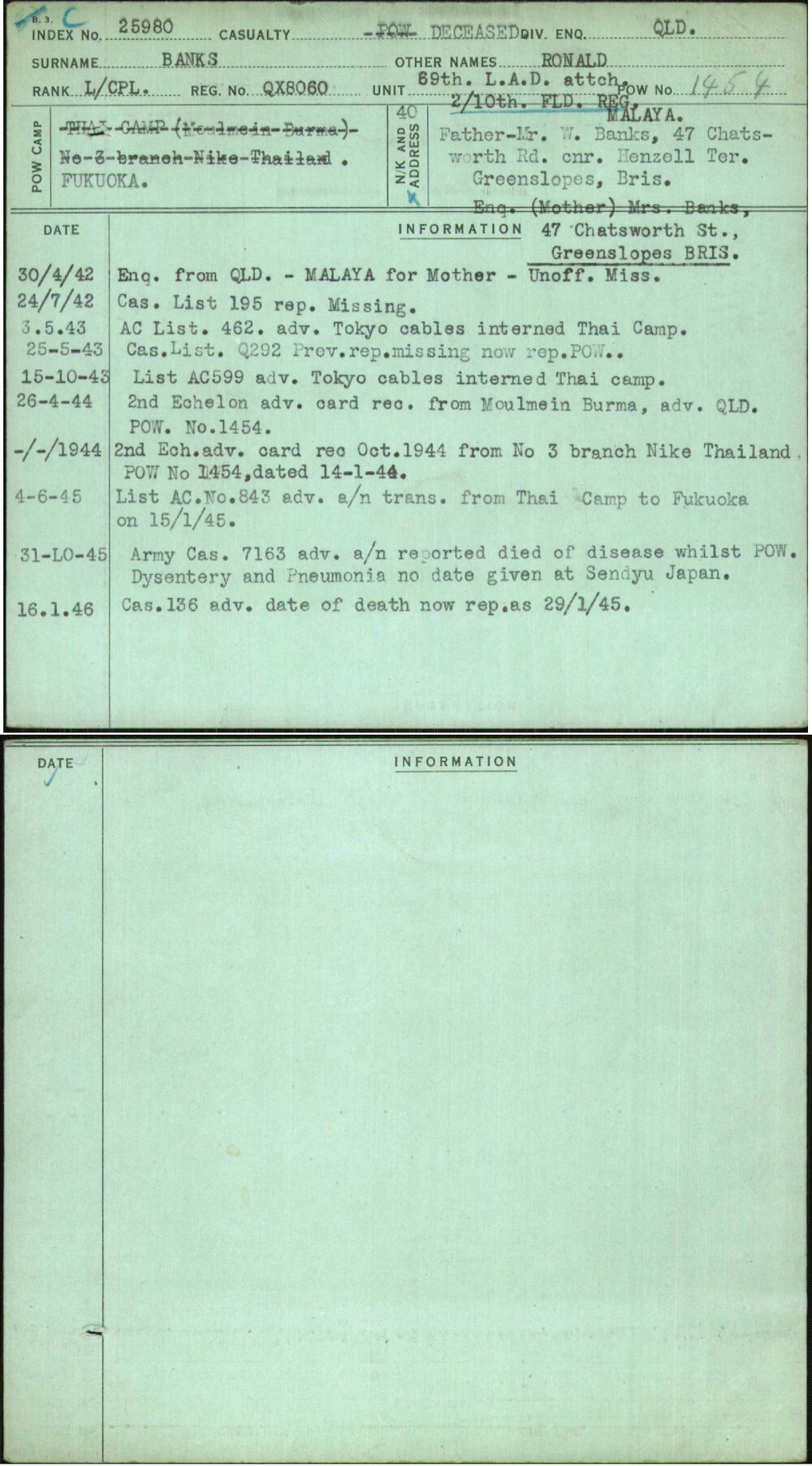 Banks, Ronald, QX8060