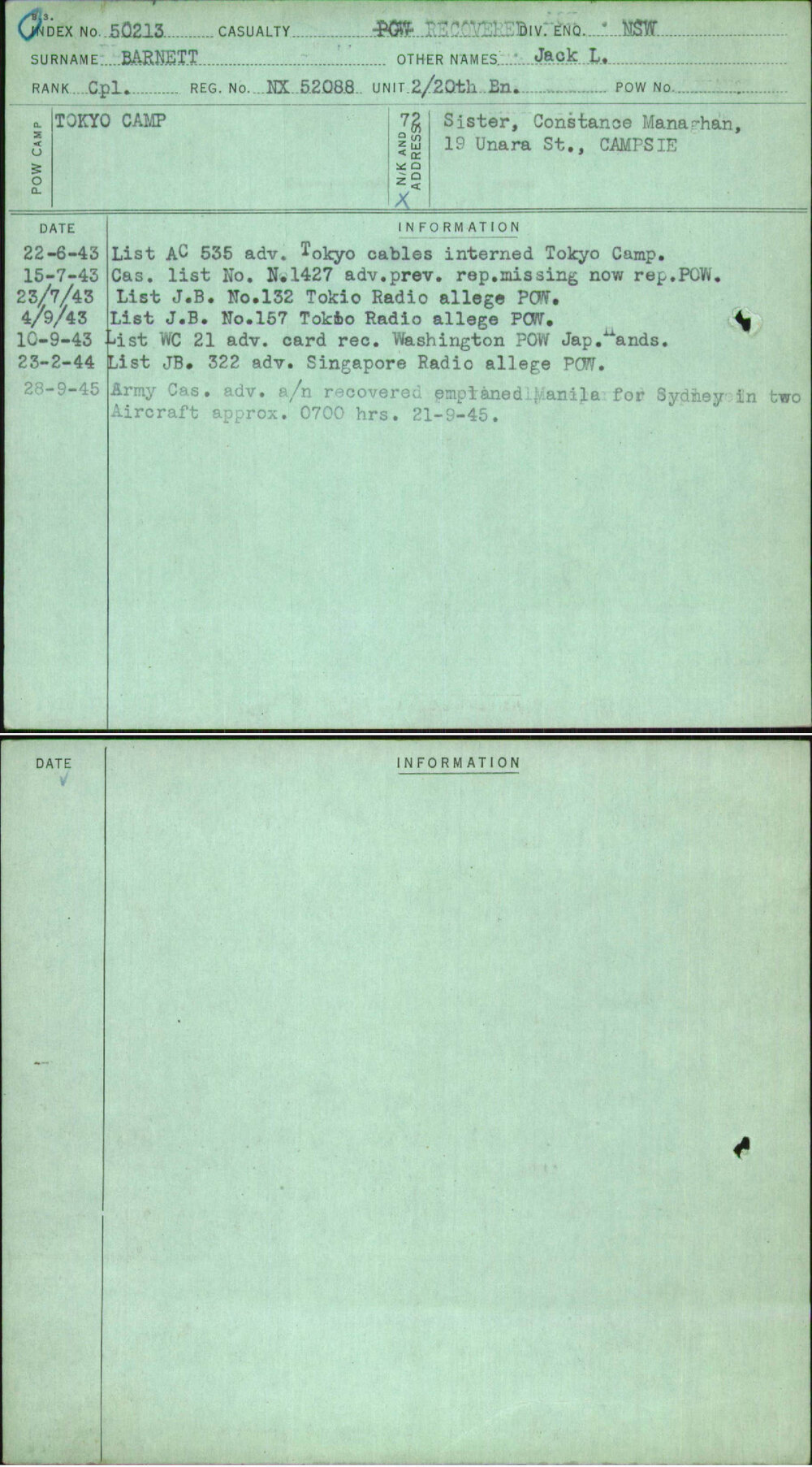 Barnett, Jack L, NX52088