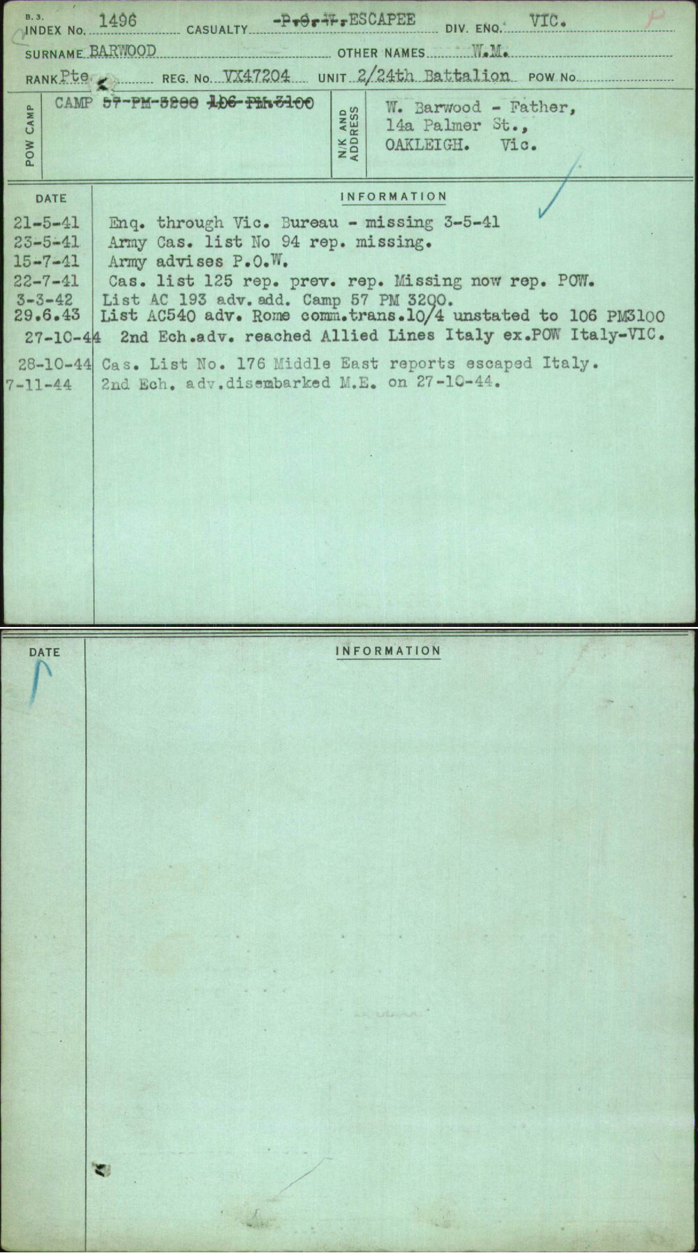 Barwood, W M, VX47204