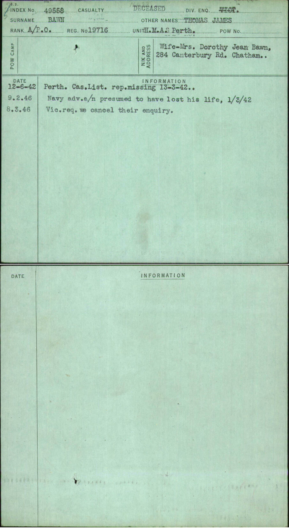 Bawn, Thomas James, 19716