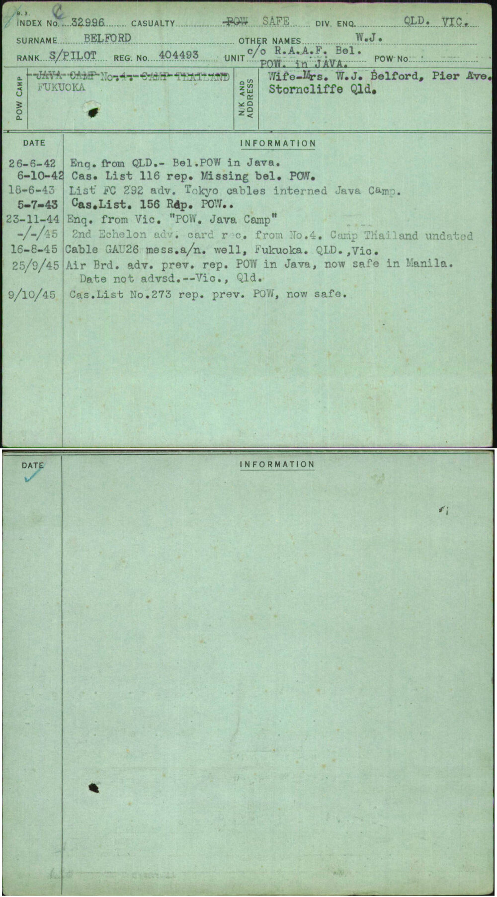 Belford, W J, 404493