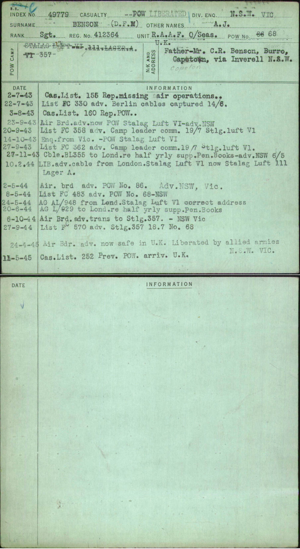 Benson (Dfm), A J, 412364