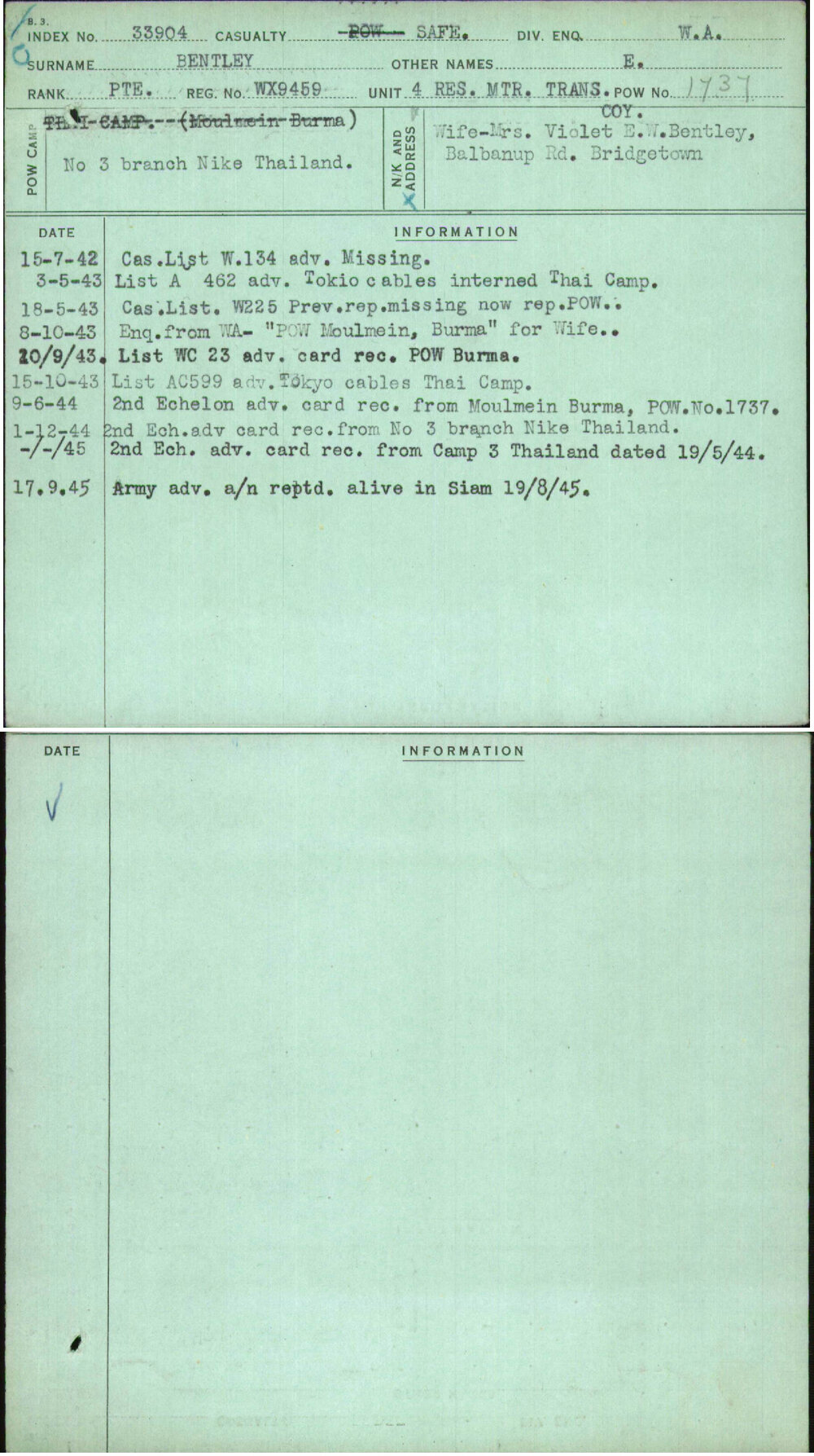 Bentley, E, WX9459