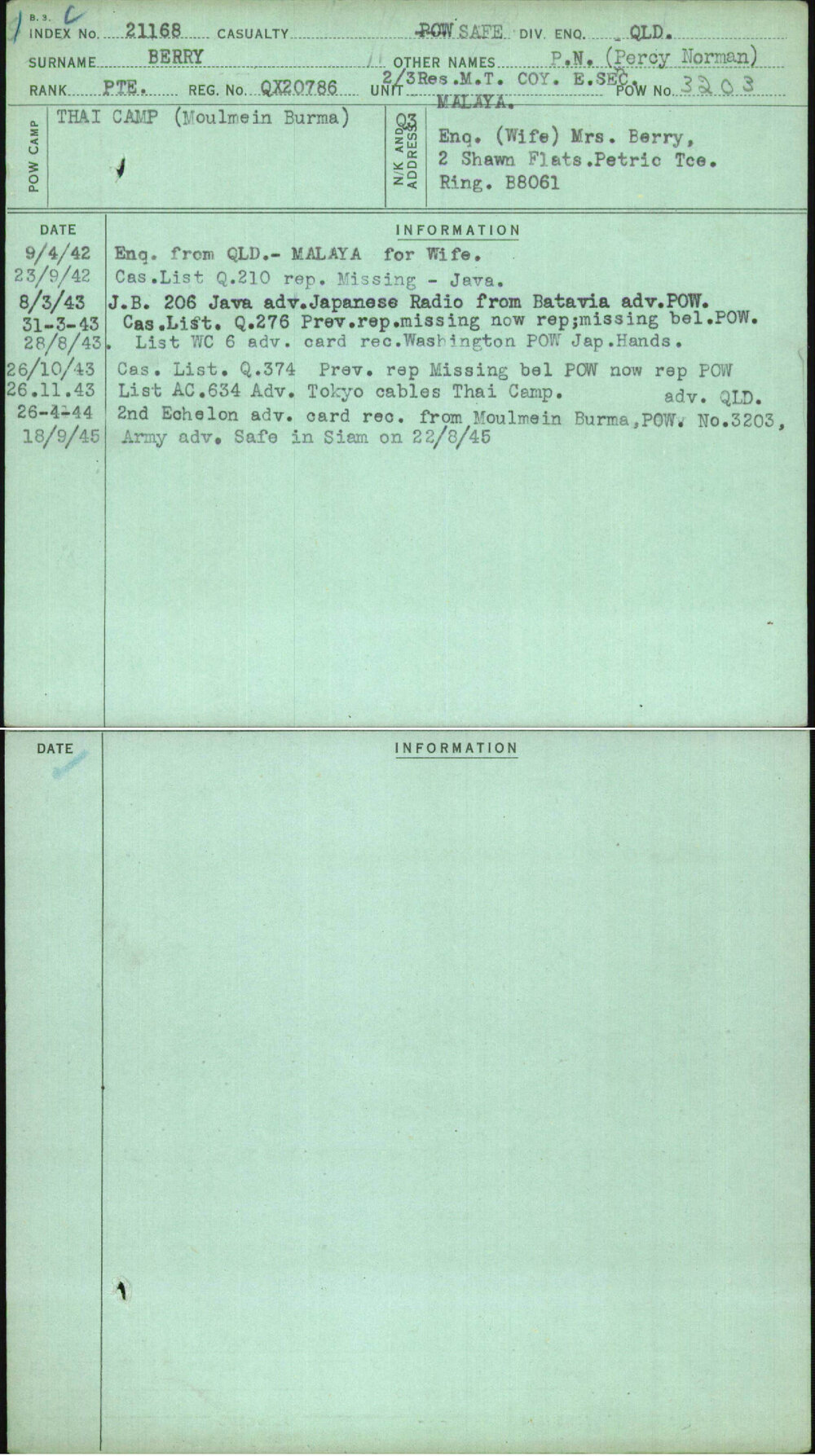 Berry, P N (Percy Norman), QX20786