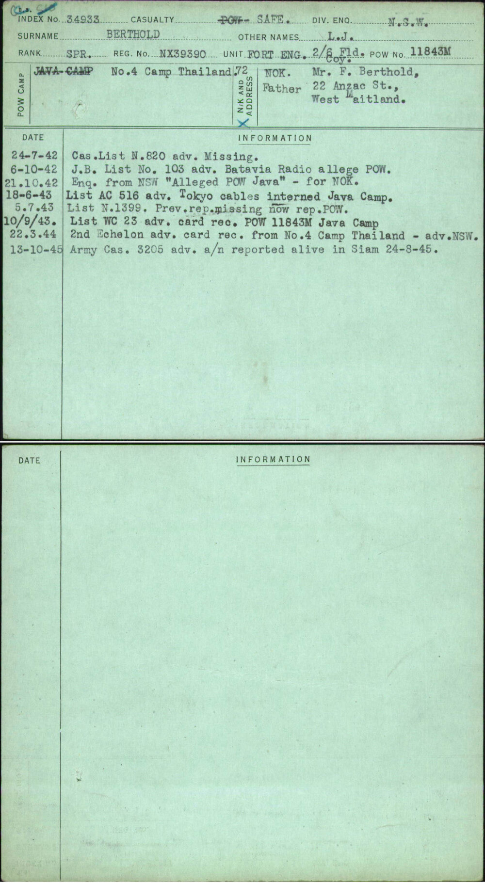 Berthold, L J, NX39390