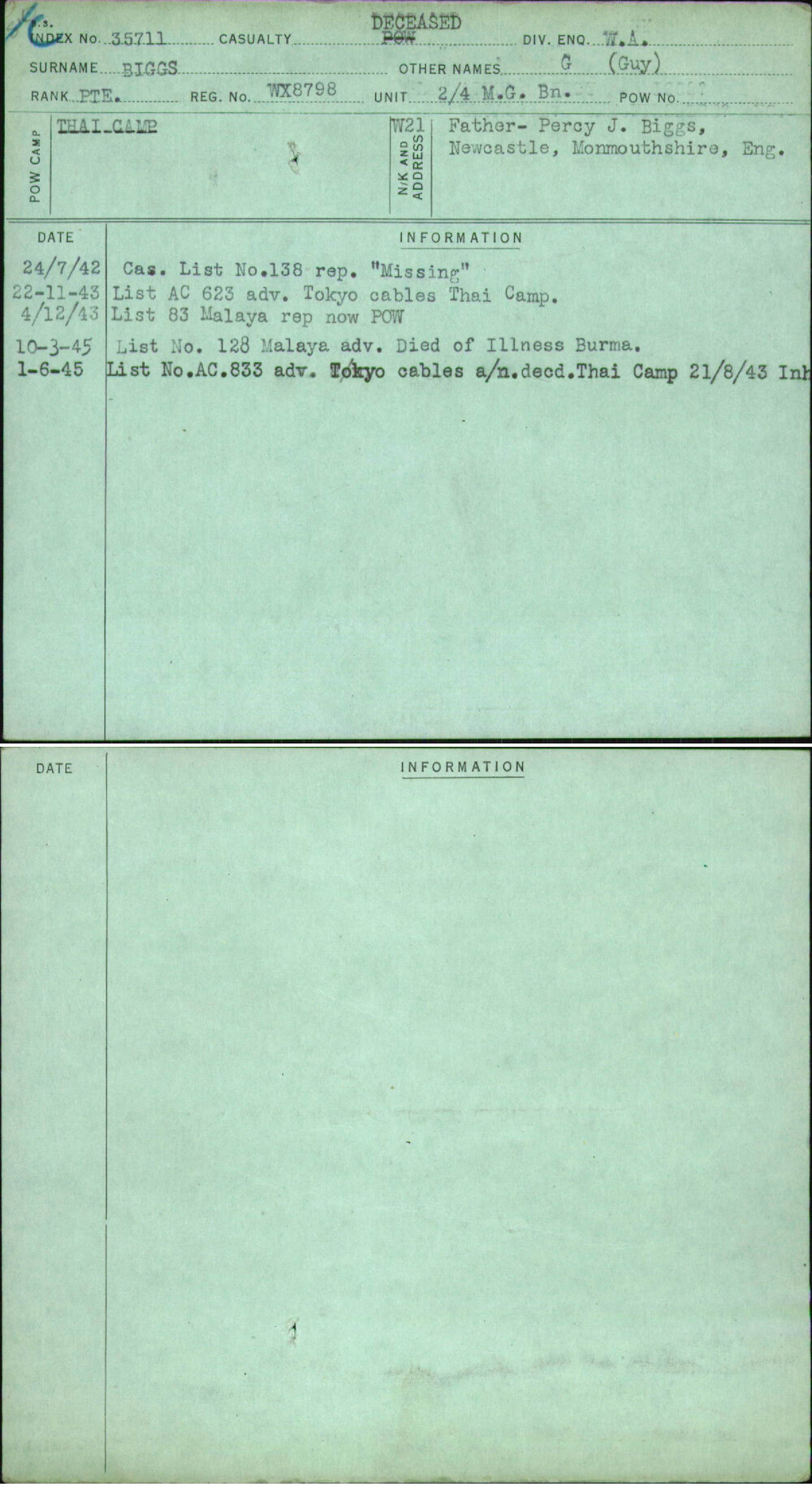 Biggs, G (Guy), WX8798
