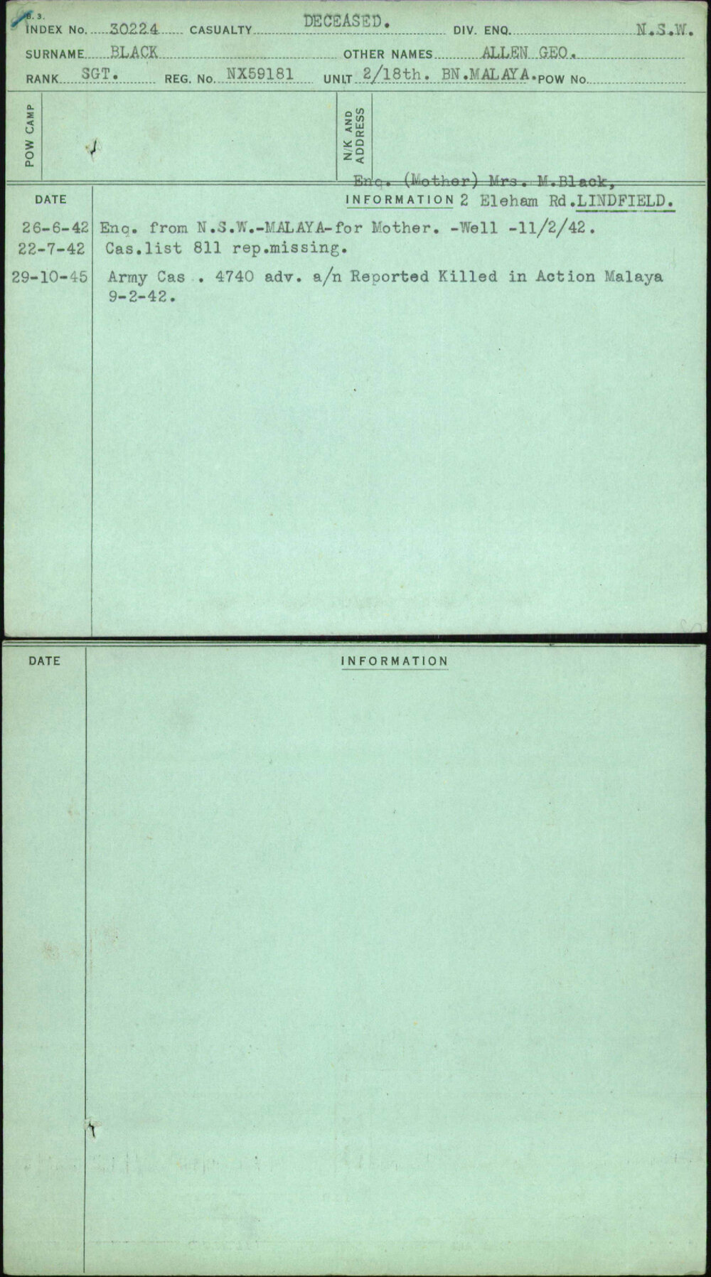 Black, Allen Geo, NX59181