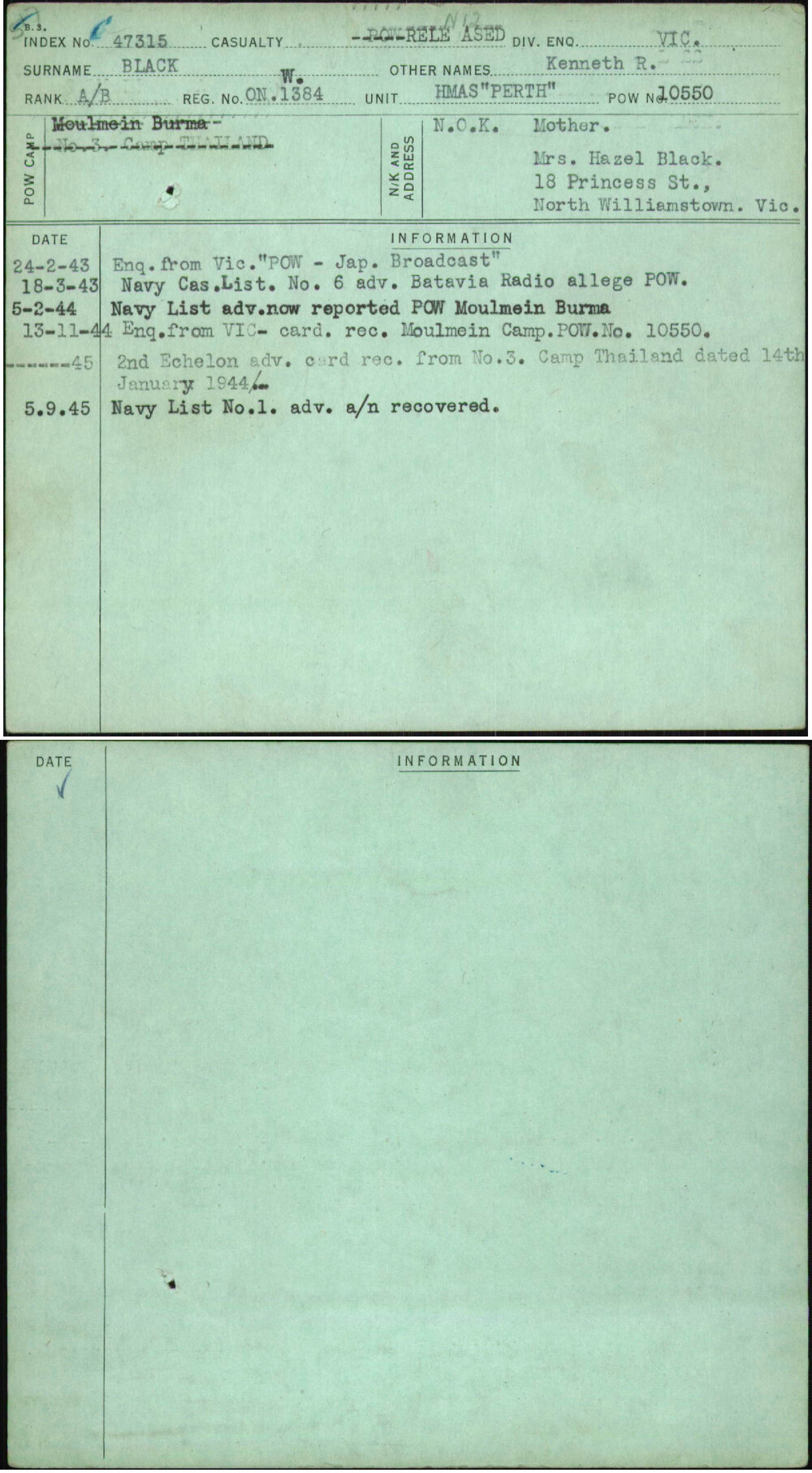 Black, Kenneth R, W On1384