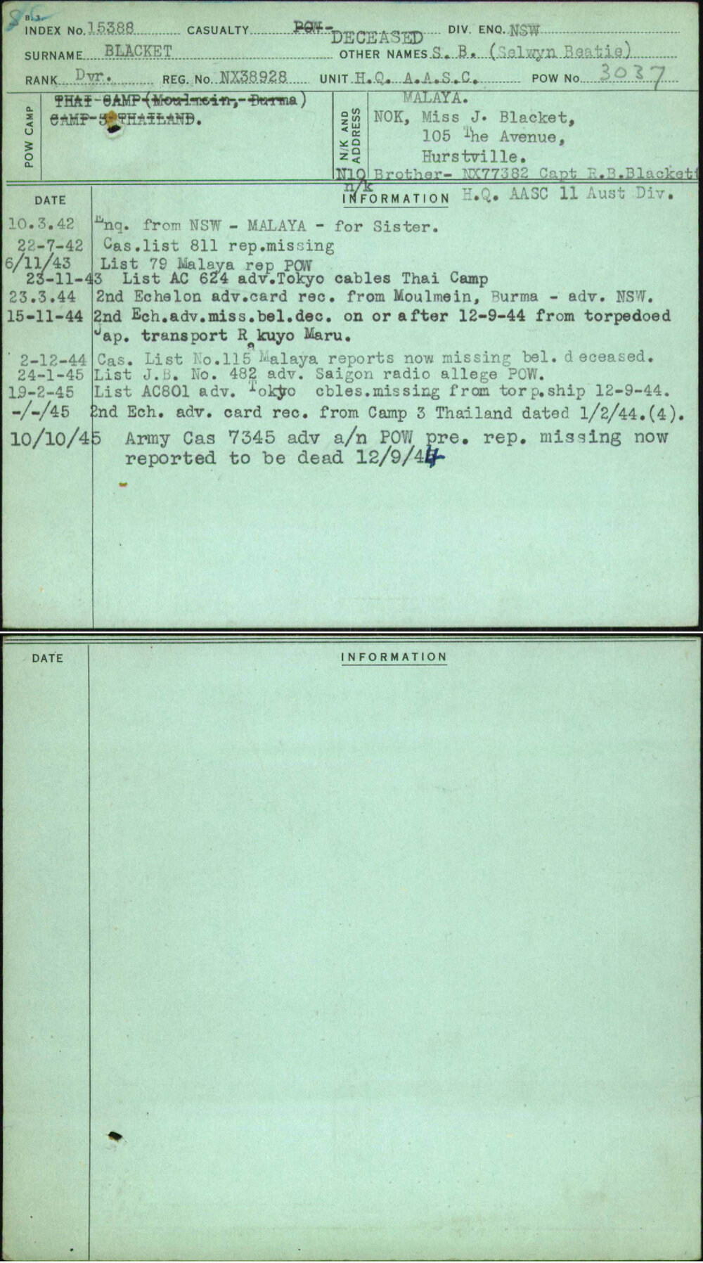 Blacket, S B (Selwyn Beatie), NX38928