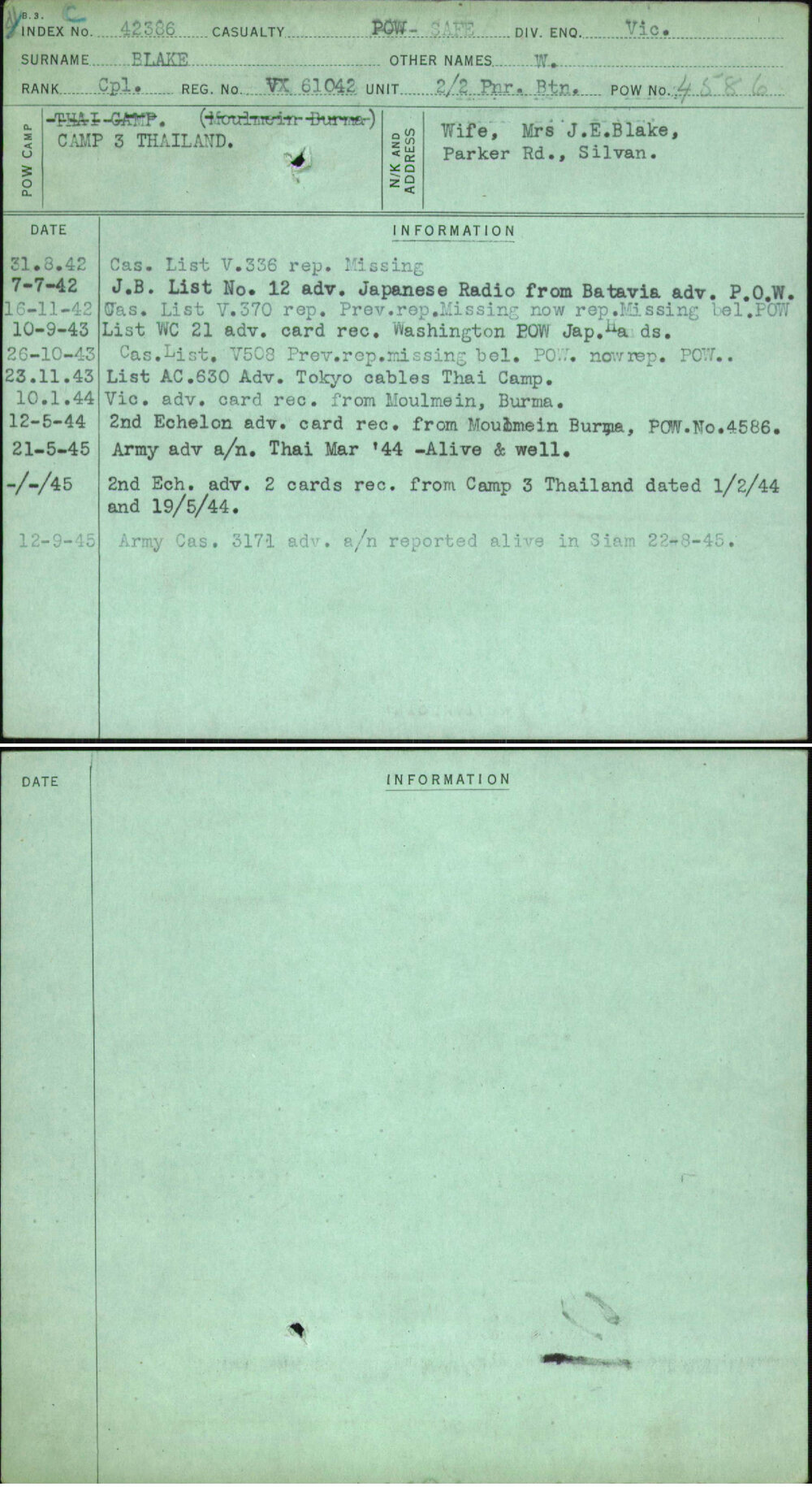 Blake, W, VX61042