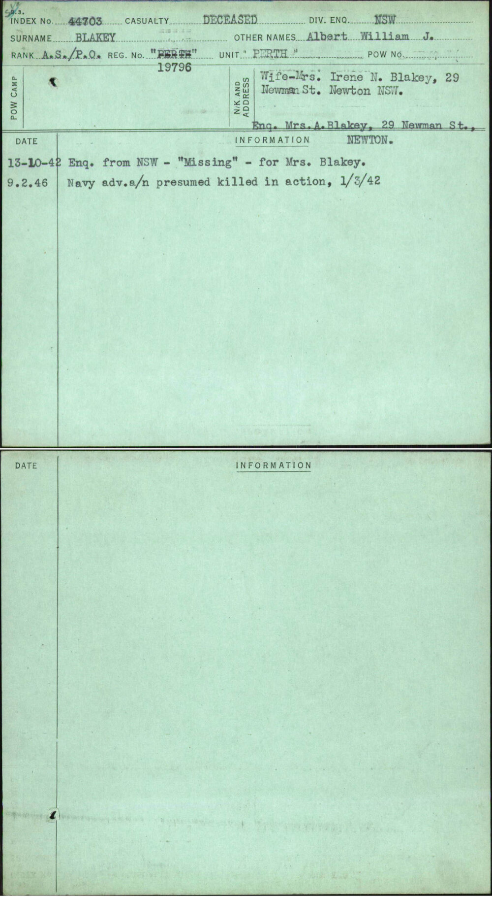 Blakey, Albert William J, 19796