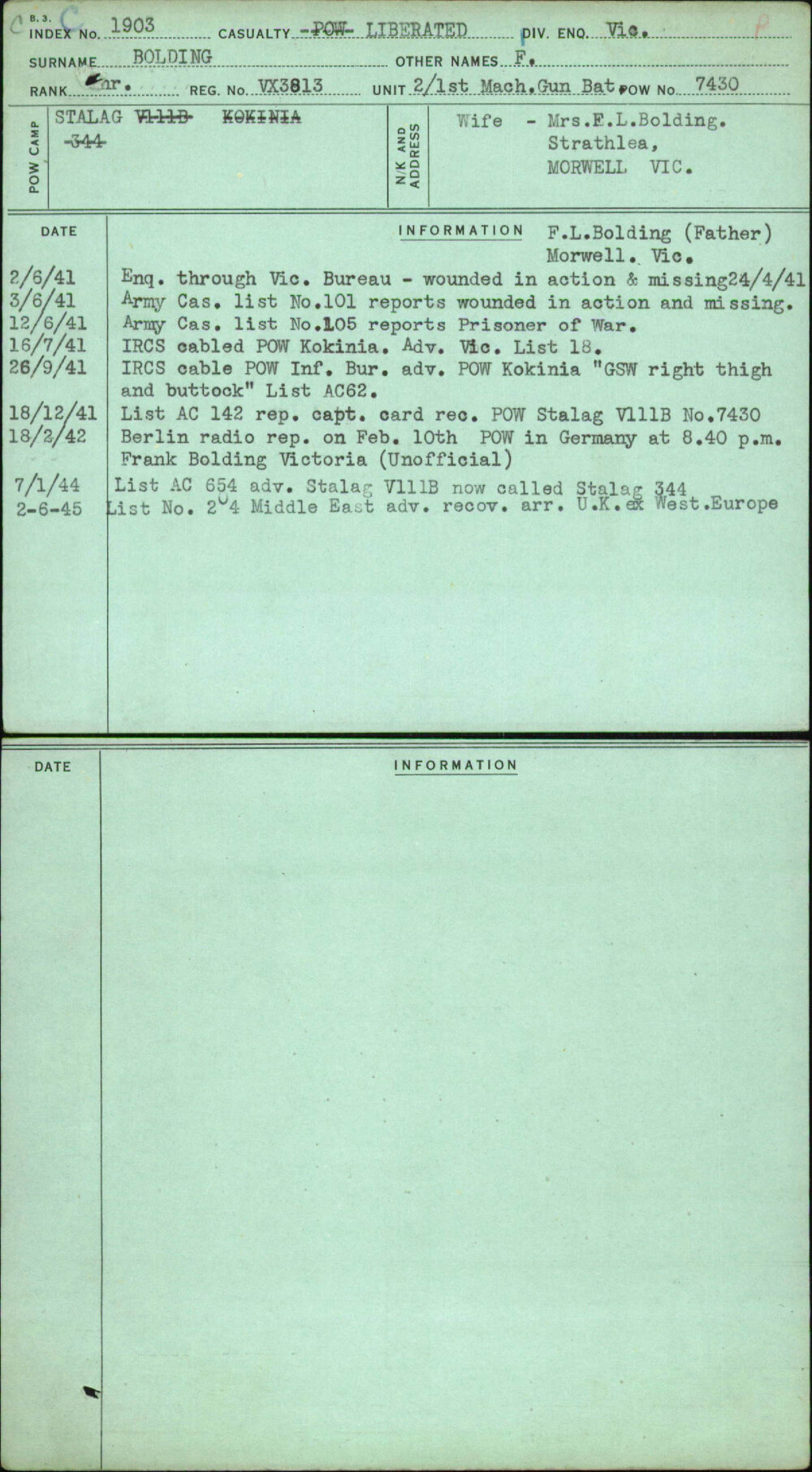 Bolding, F, VX3813