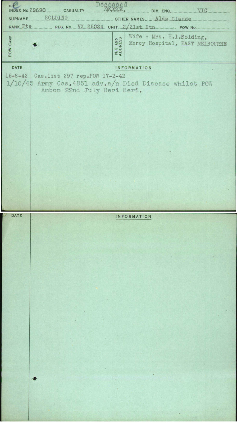 Bolding, Alan Claude, VX25024