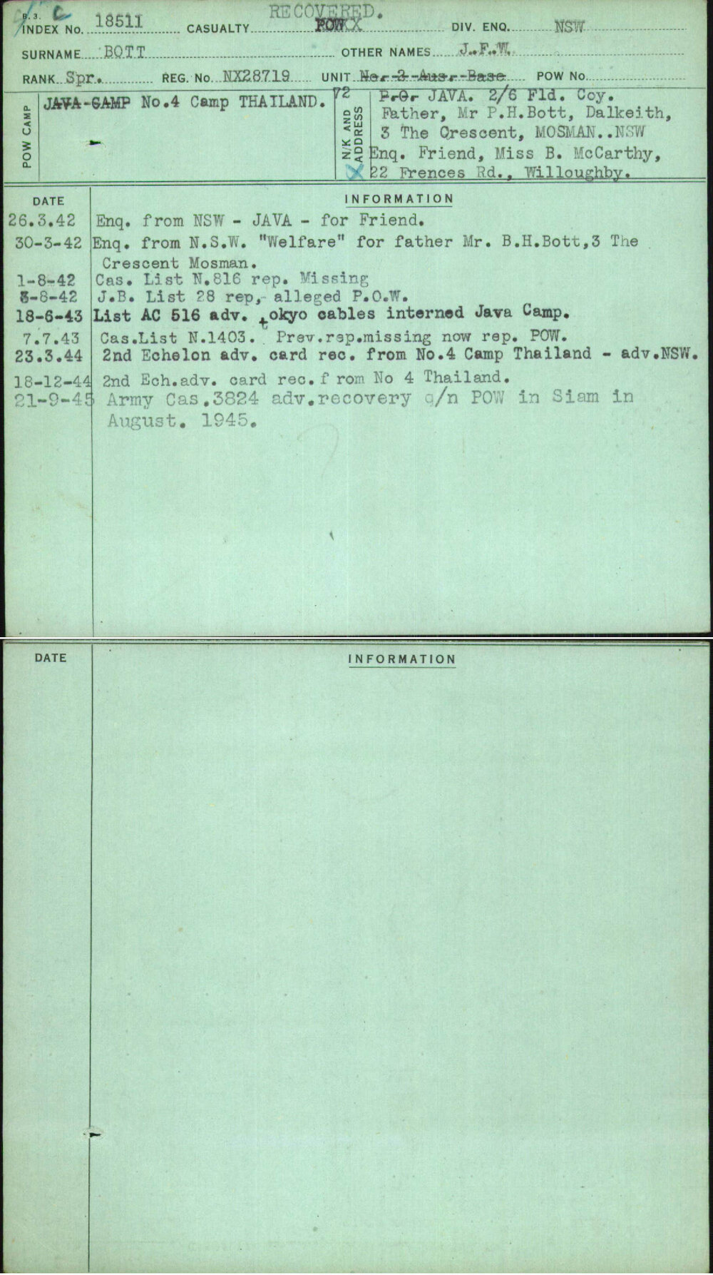 Bott, J F W, NX28719