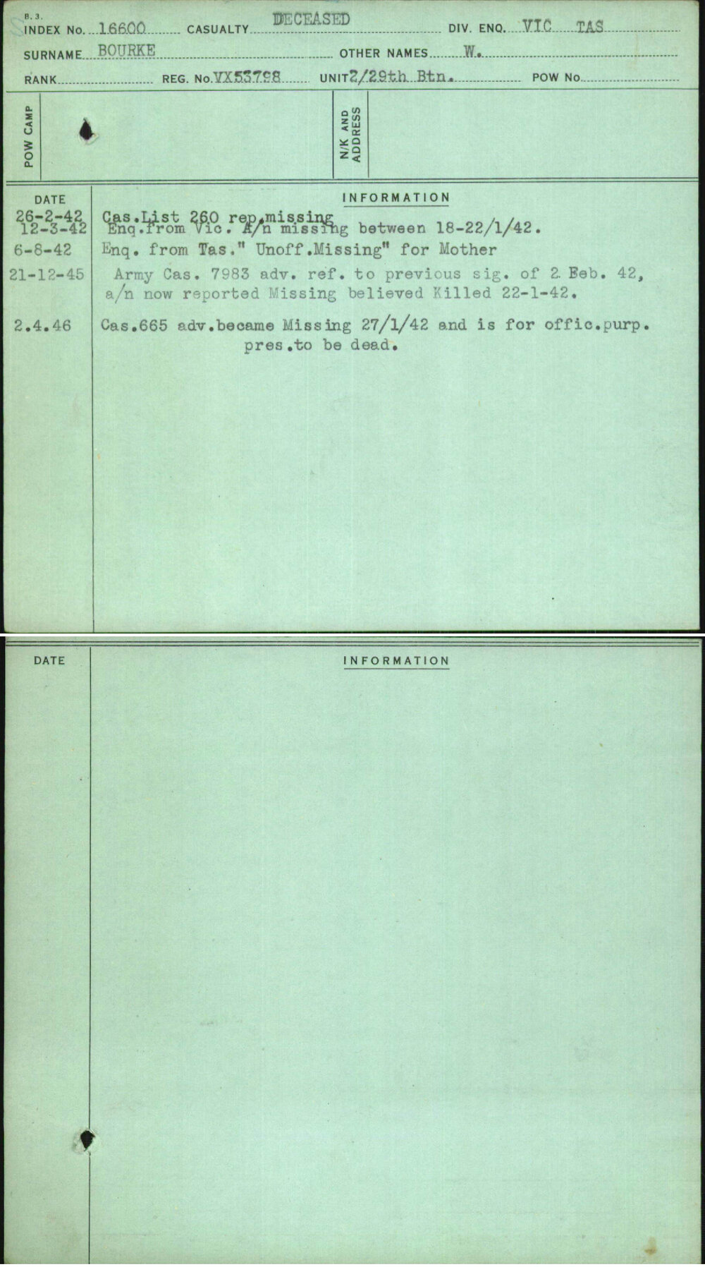 Bourke, W, VX53798