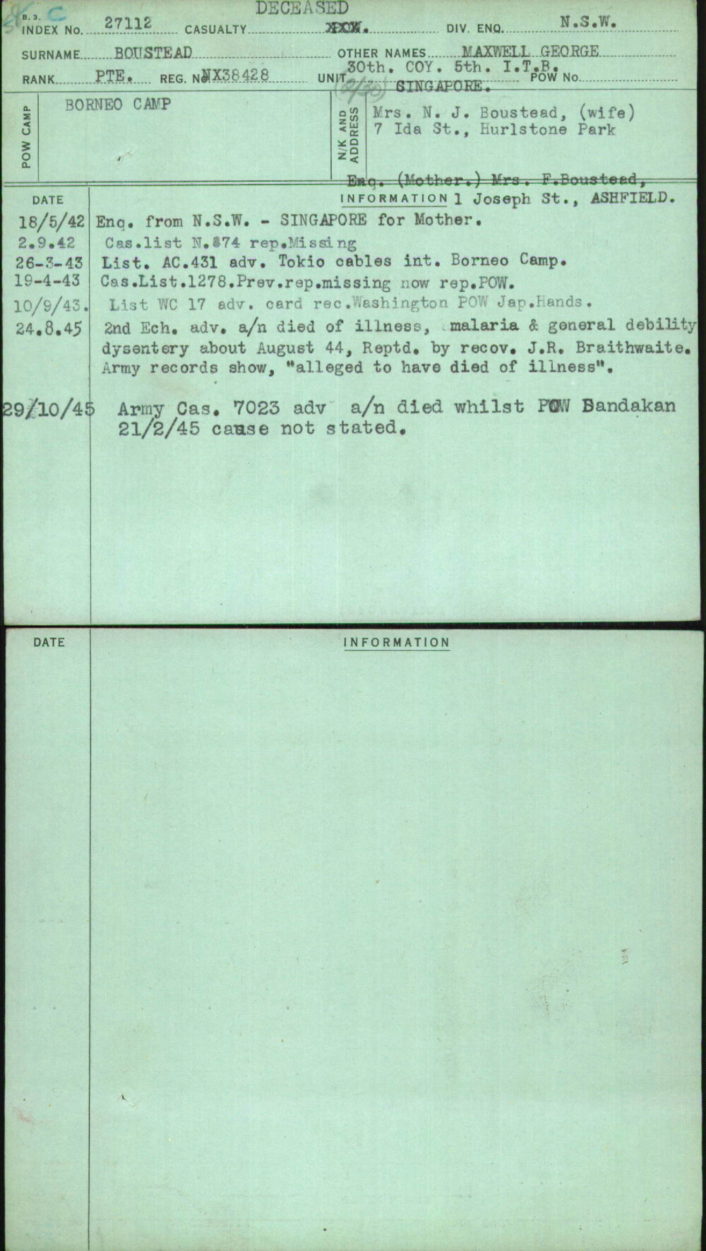 Boustead, Maxwell George, NX38428