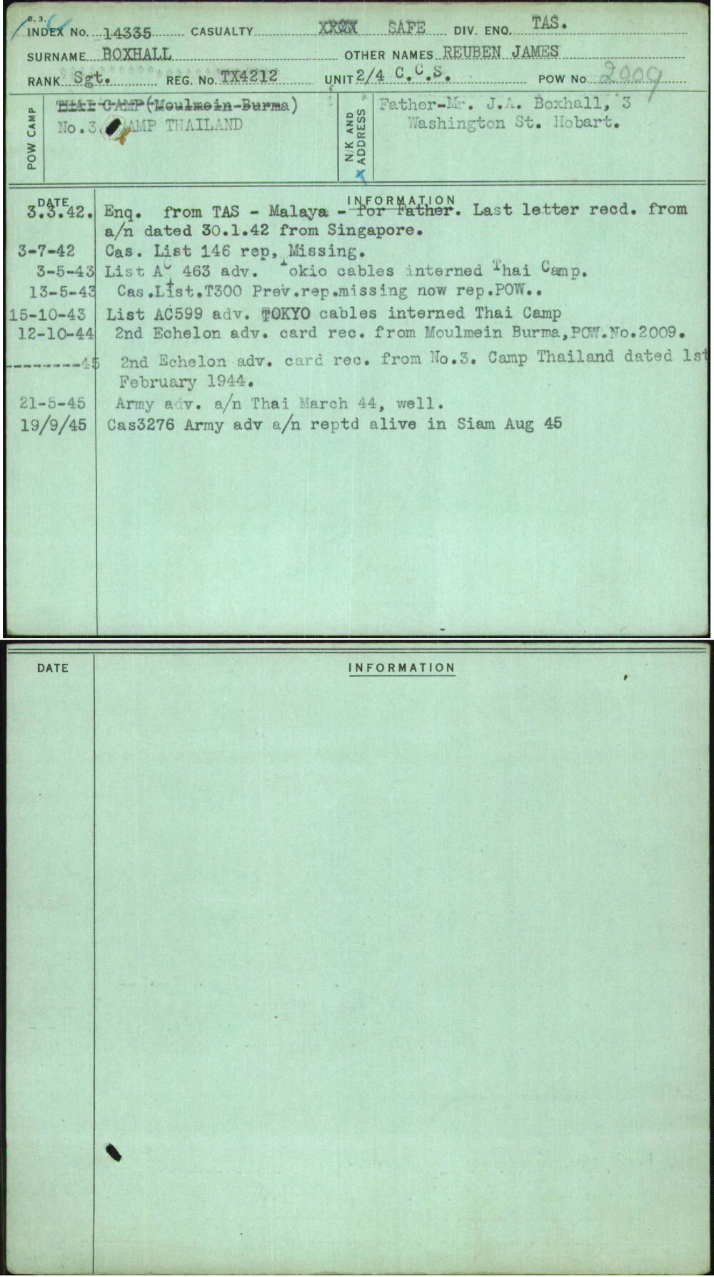 Boxhall, Reuben James, TX4212