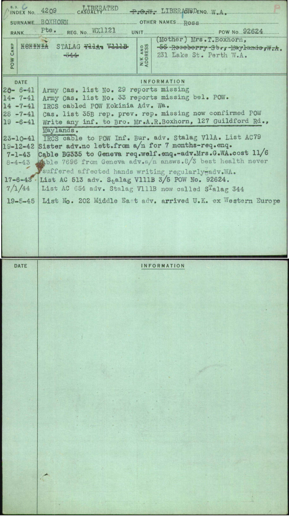 Boxhorn, Ross, WX1121