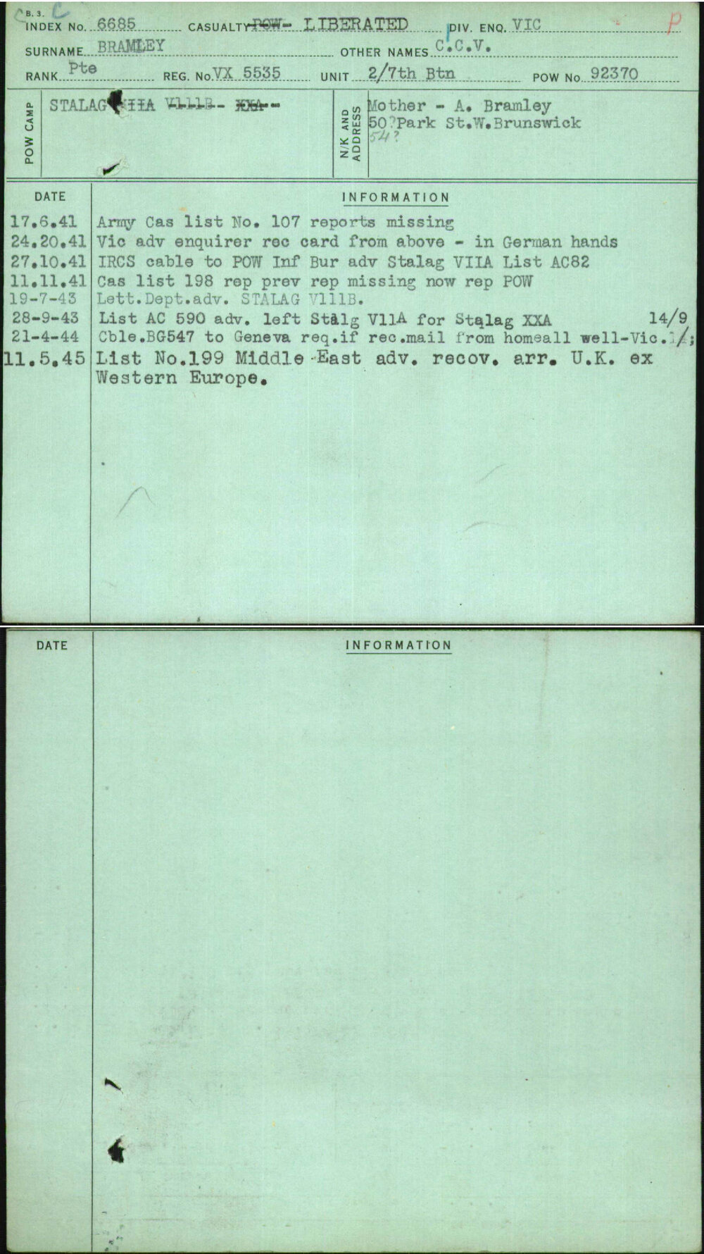 Bramley, C C V, VX5535