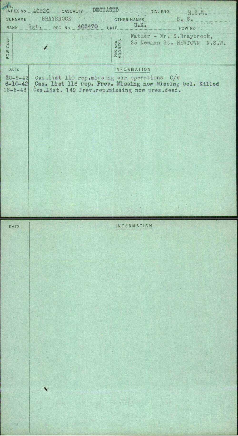 Braybrook, B S, 403470