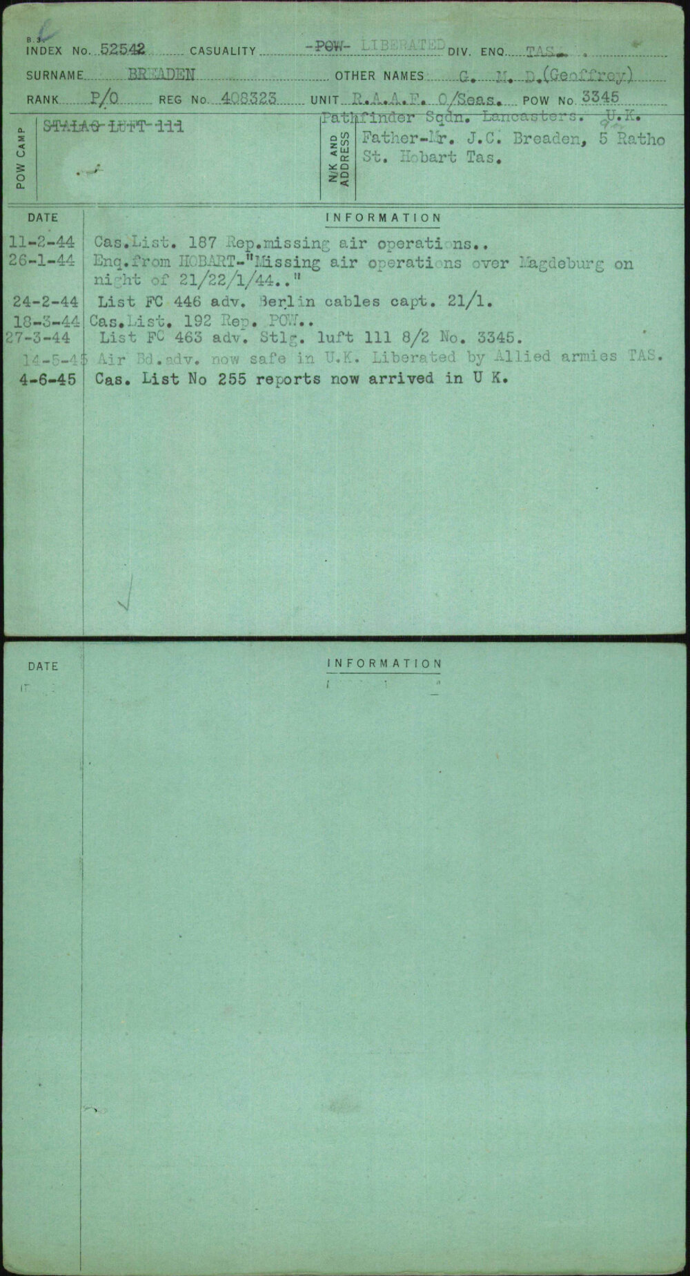 Breaden, G M D (Geoffrey), 408323