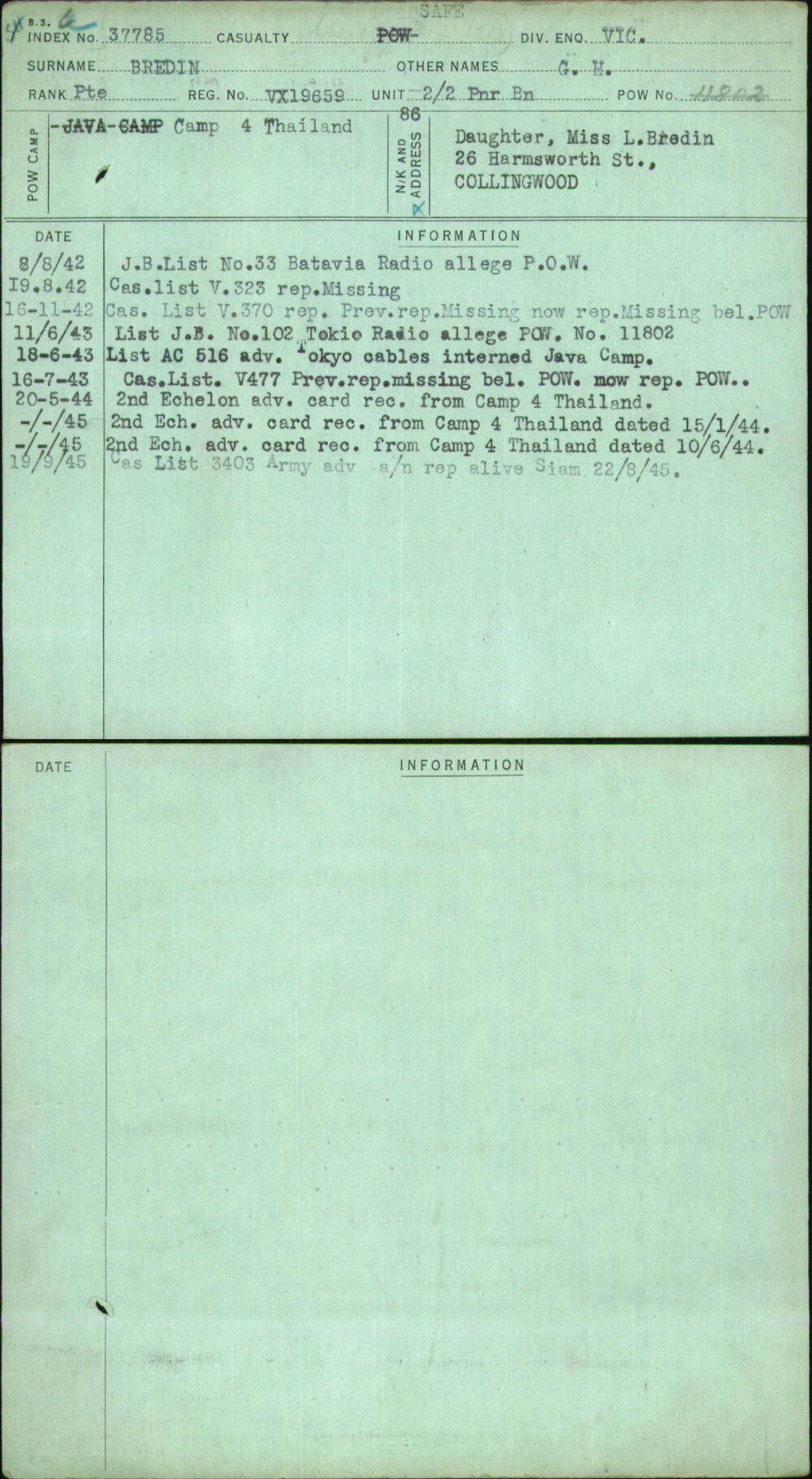 Bredin, G H, VX19659