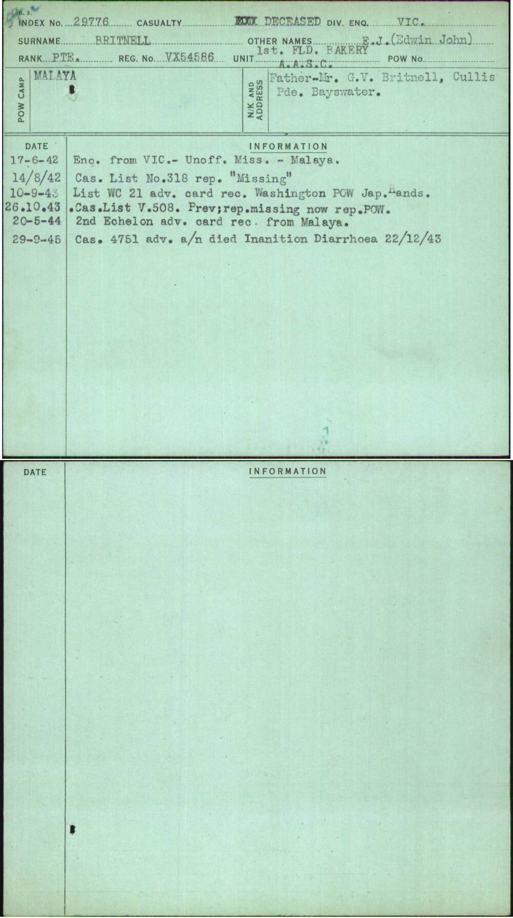 Britnell, E J (Edwin John), VX54586
