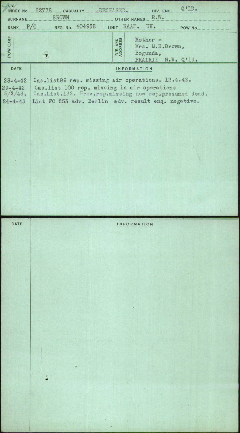 Brown, R W, 404932