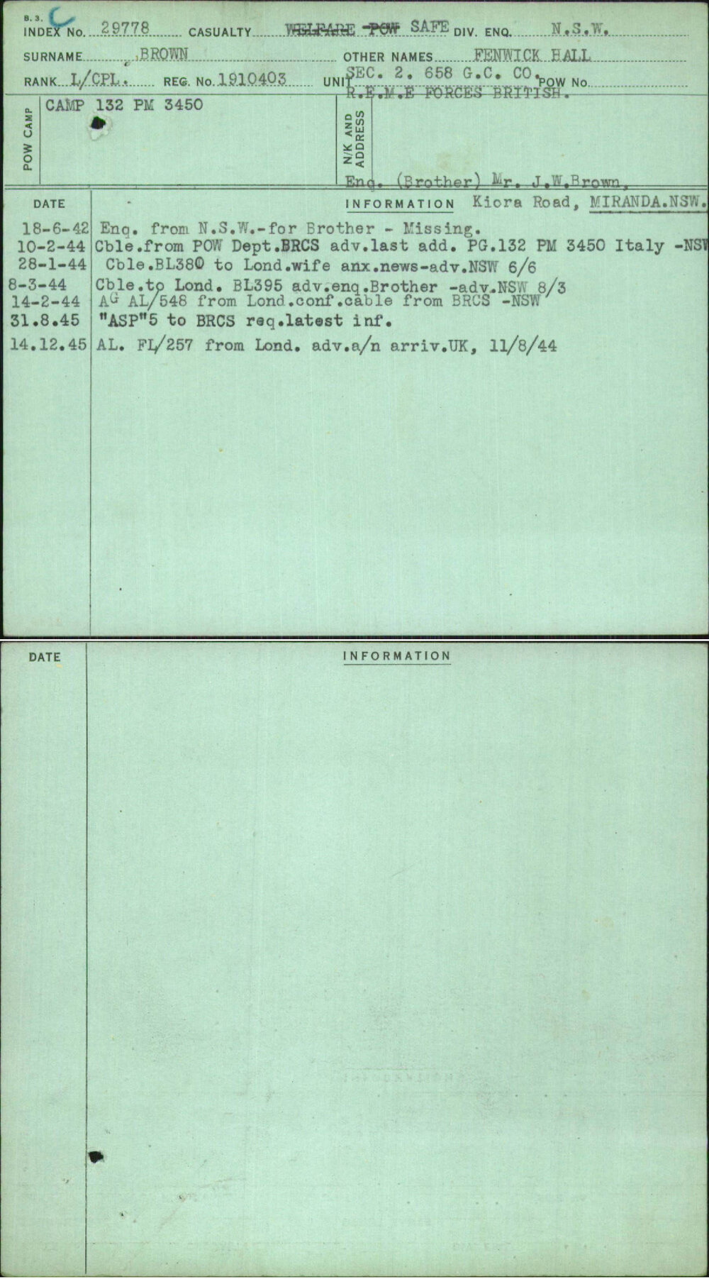 Brown, Fenwick Hall, 1910403