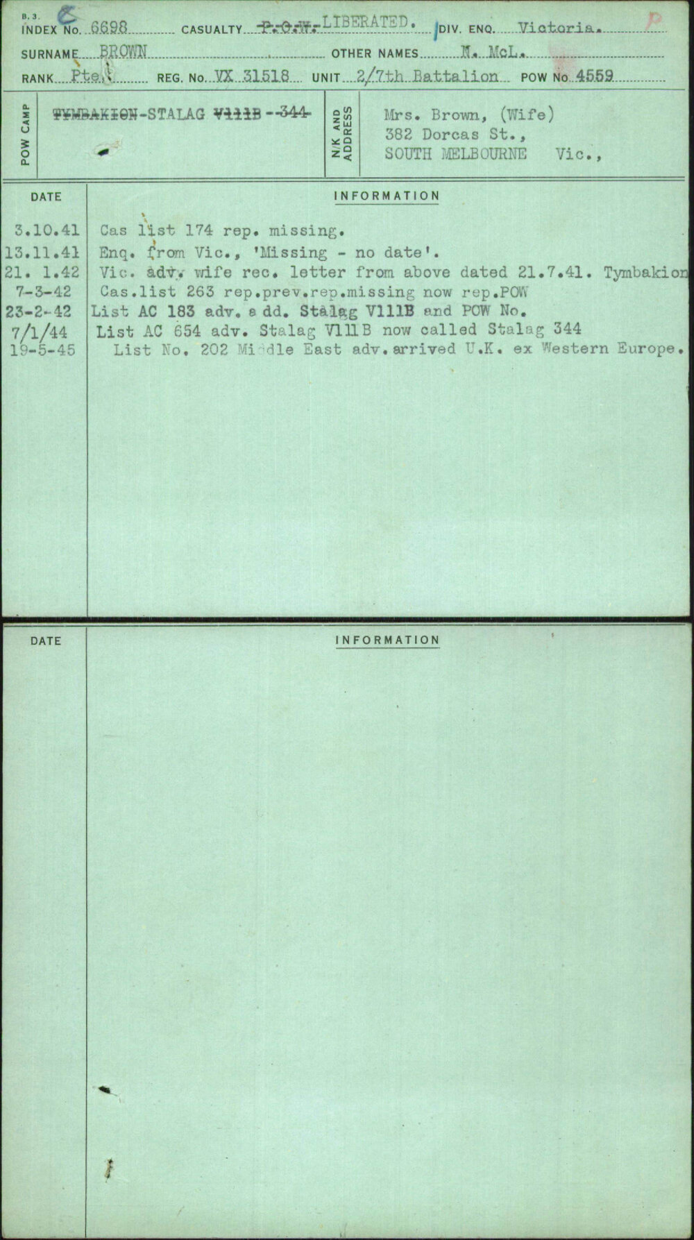 Brown, N Mcl, VX31518