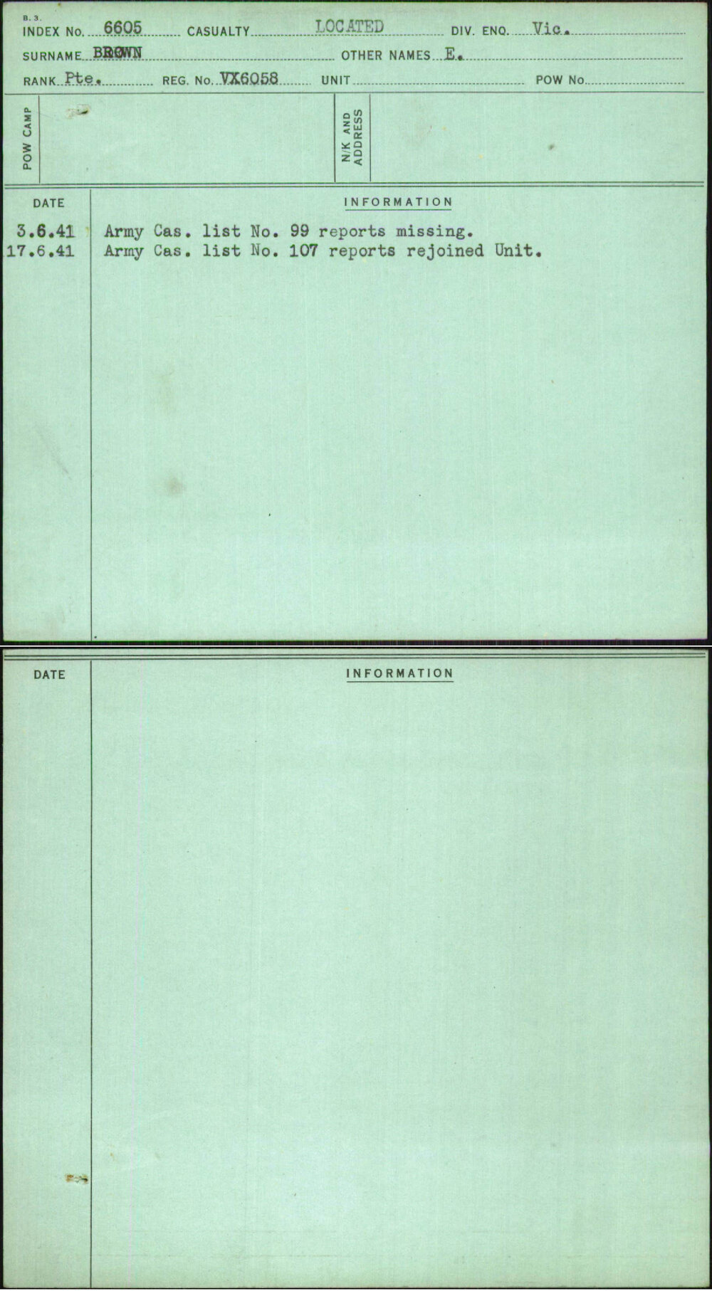 Brown, E, VX6058
